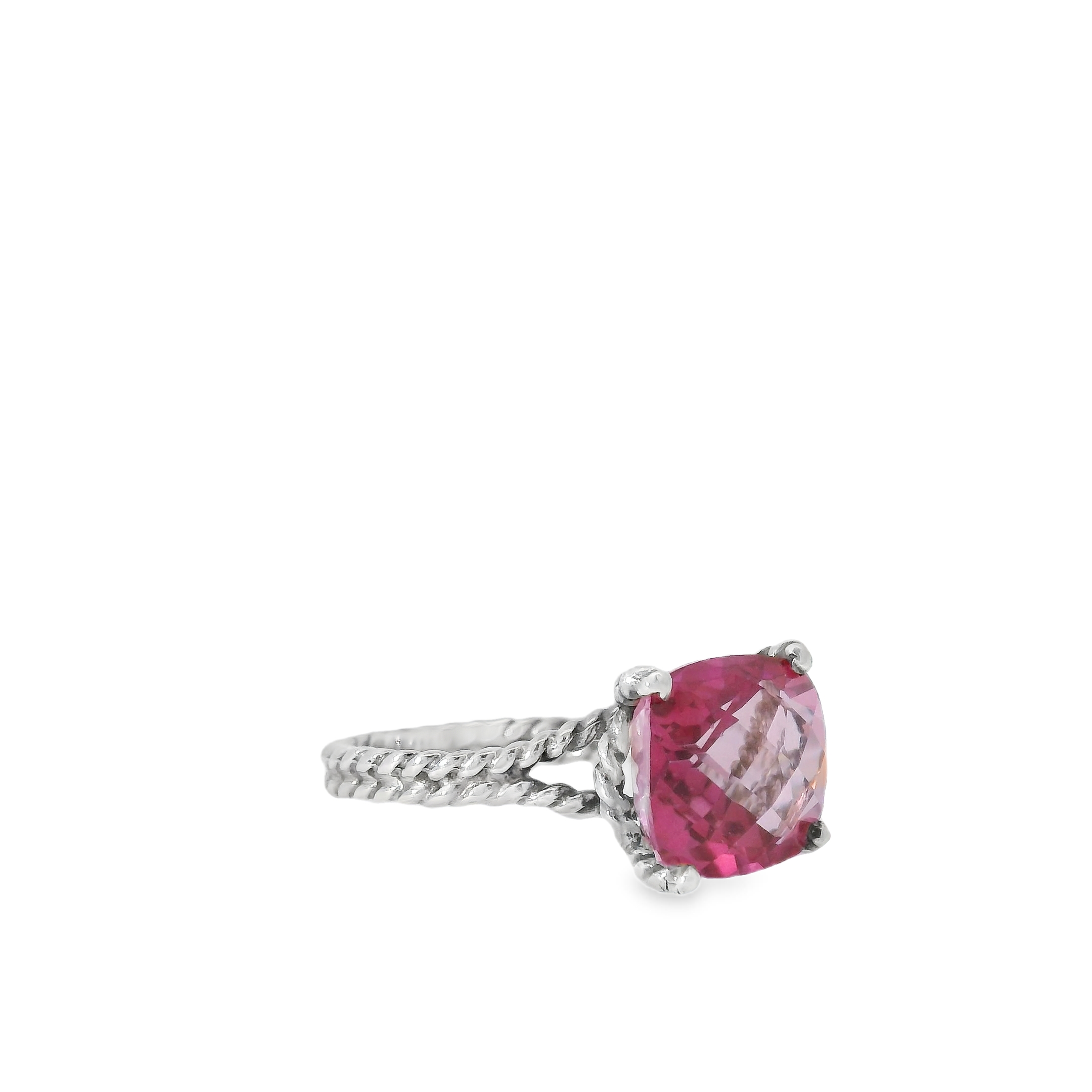 Sterling Silver Pink Topaz Ring