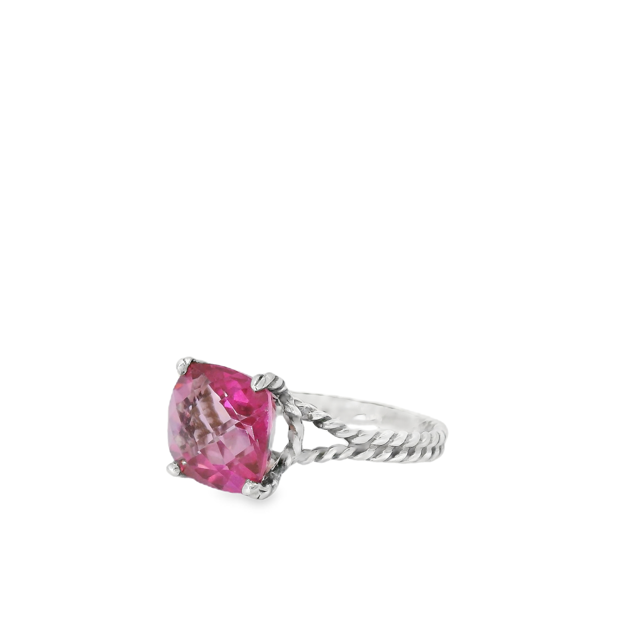 Sterling Silver Pink Topaz Ring