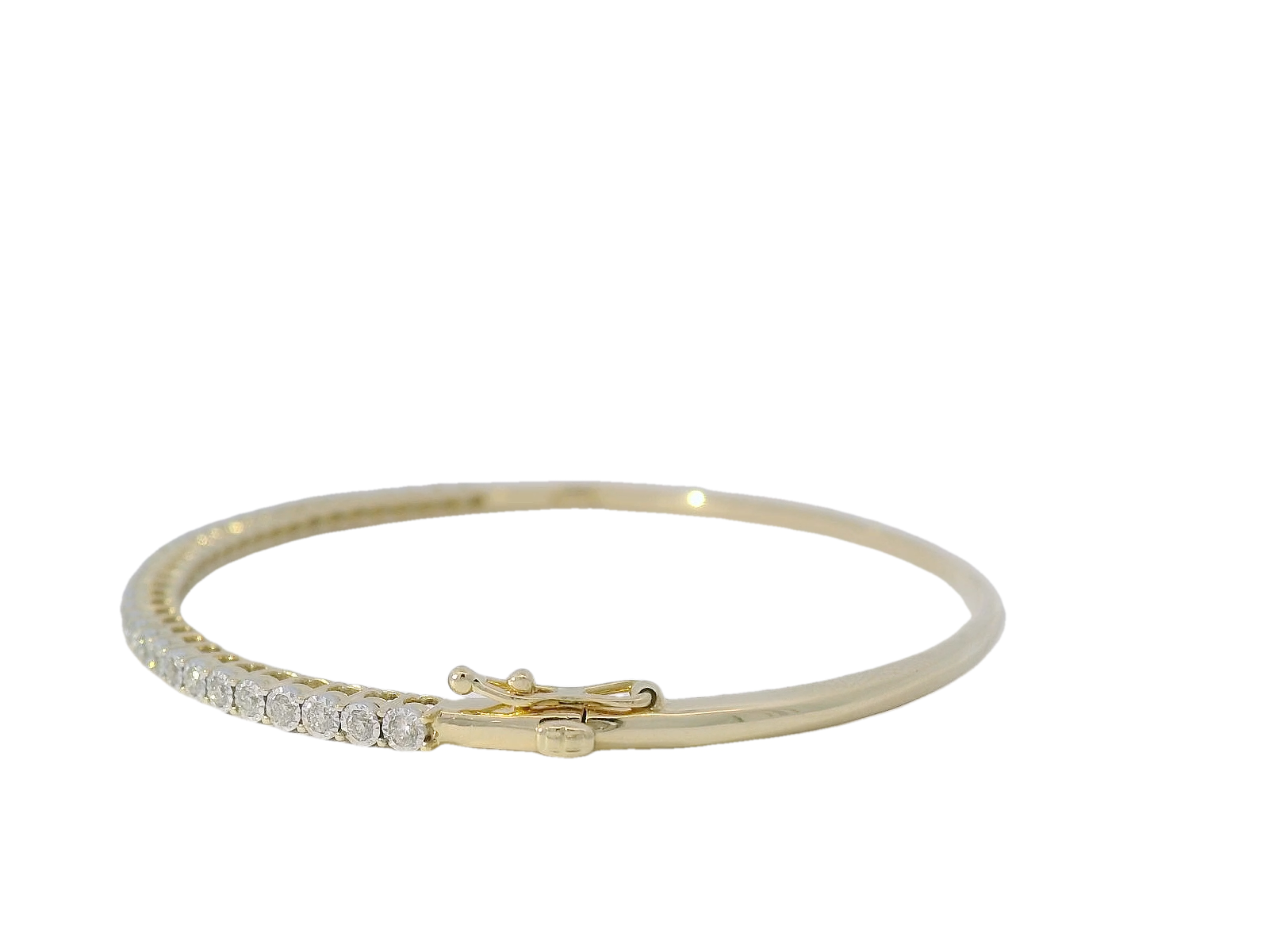 14kt Diamond Bangle