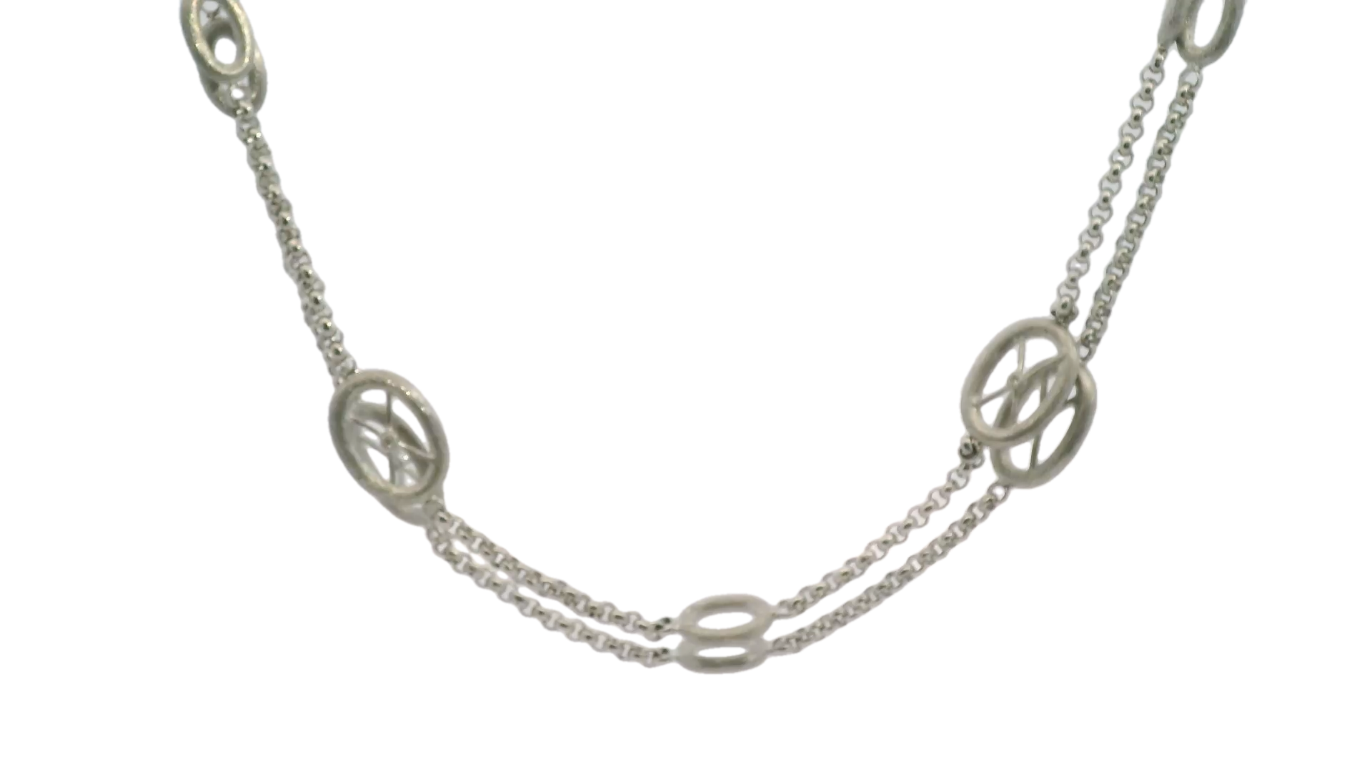 Sterling Silver Diamond Necklace