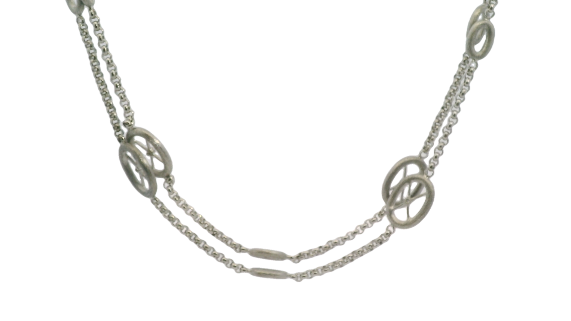 Sterling Silver Diamond Necklace