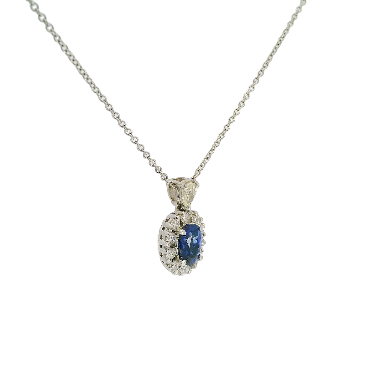 Gregg Ruth Sapphire and Diamond Pendant Necklace