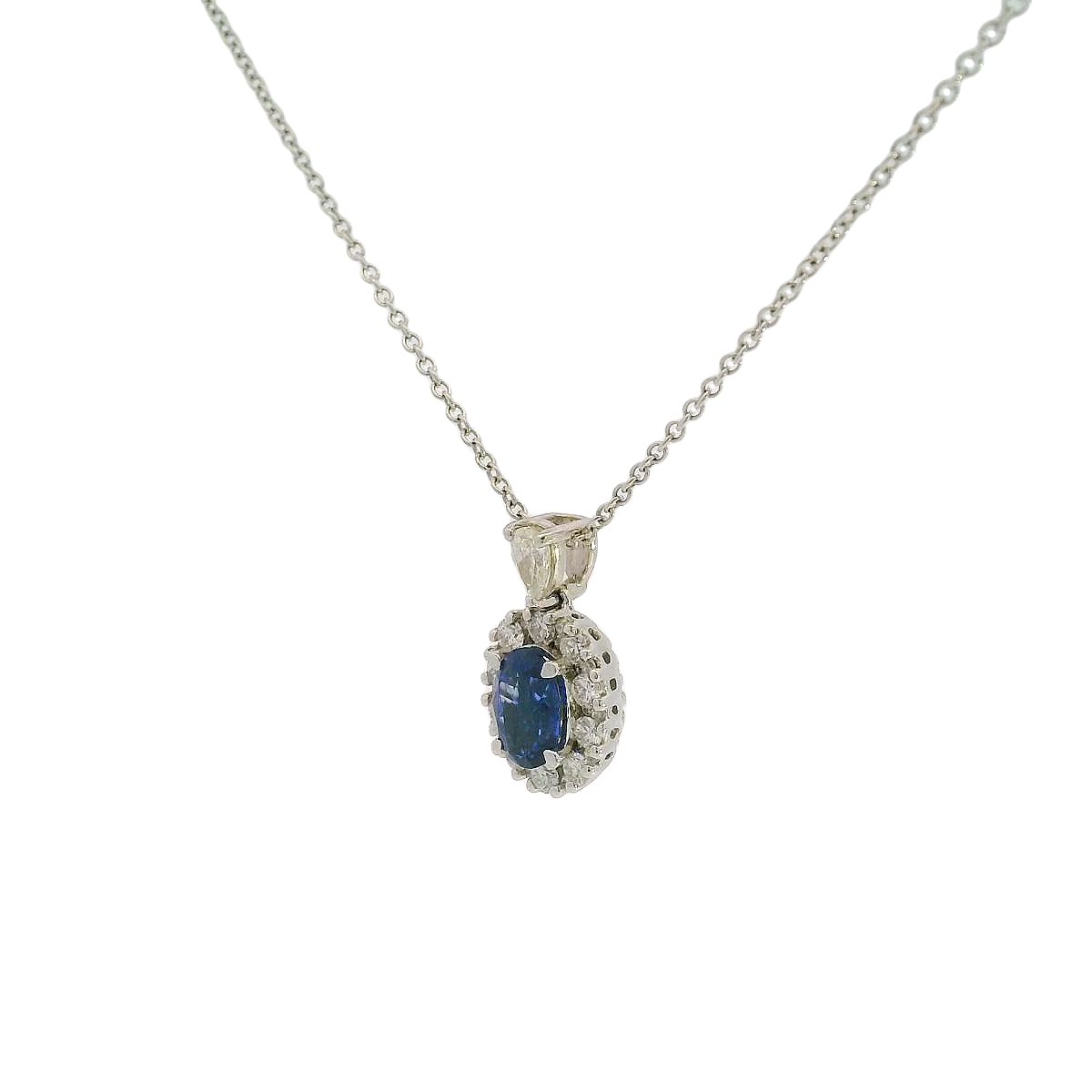 Gregg Ruth Sapphire and Diamond Pendant Necklace