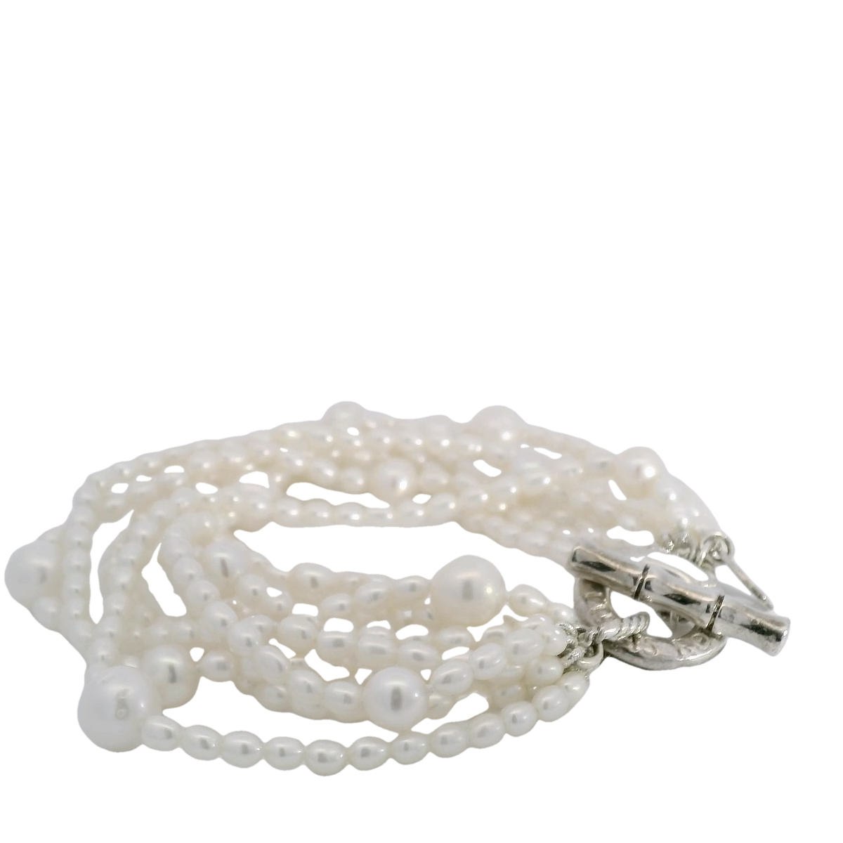 Multi Strand Pearl Toggle Bracelet