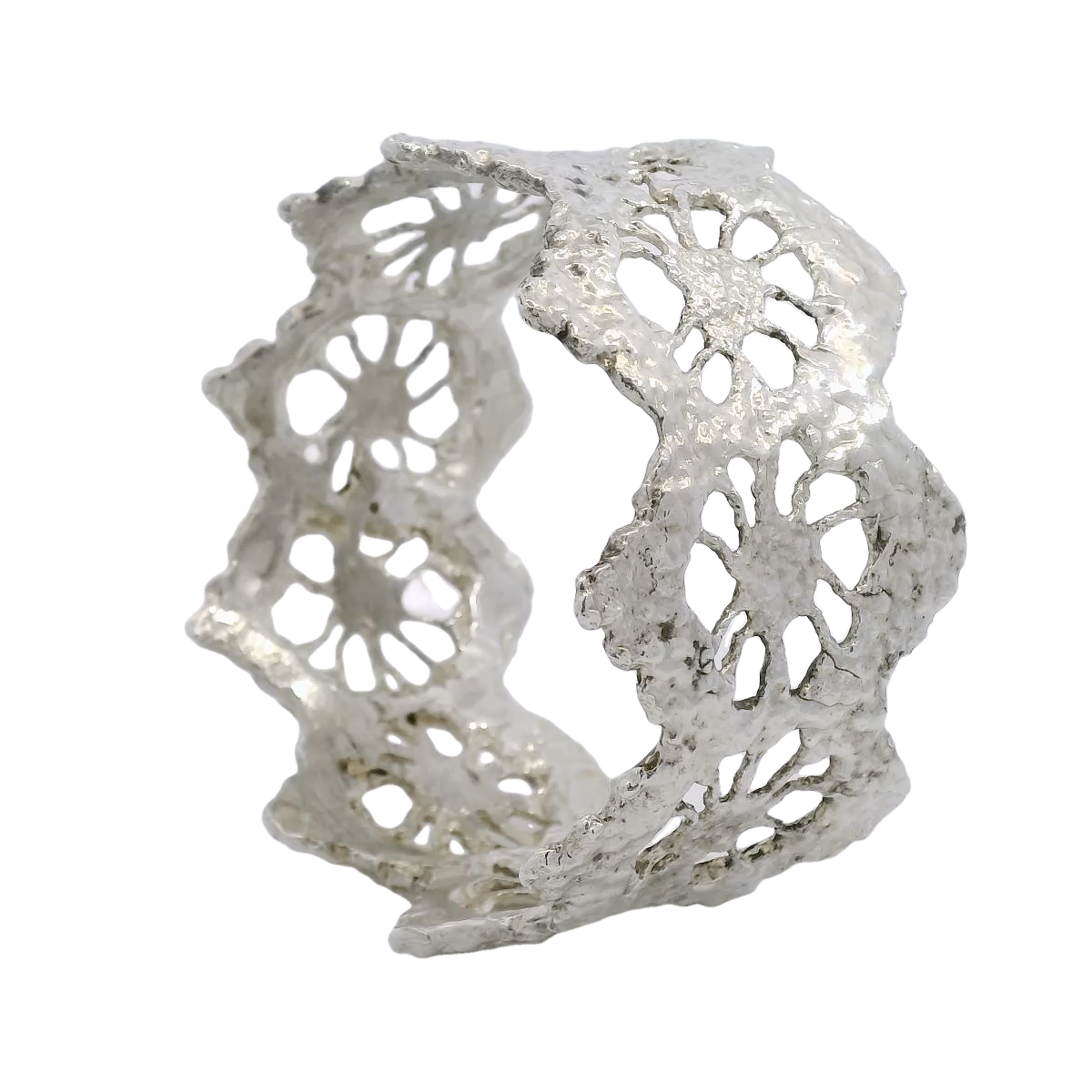 Gabe Bratton - Sterling Silver Lace Diamond Cuff Bangle