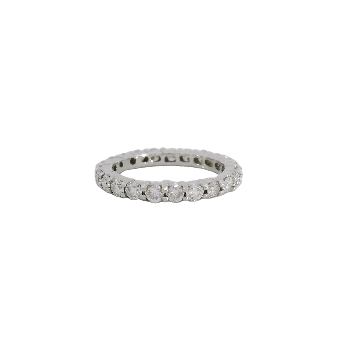 White Gold Round Cut Diamond Eternity Band