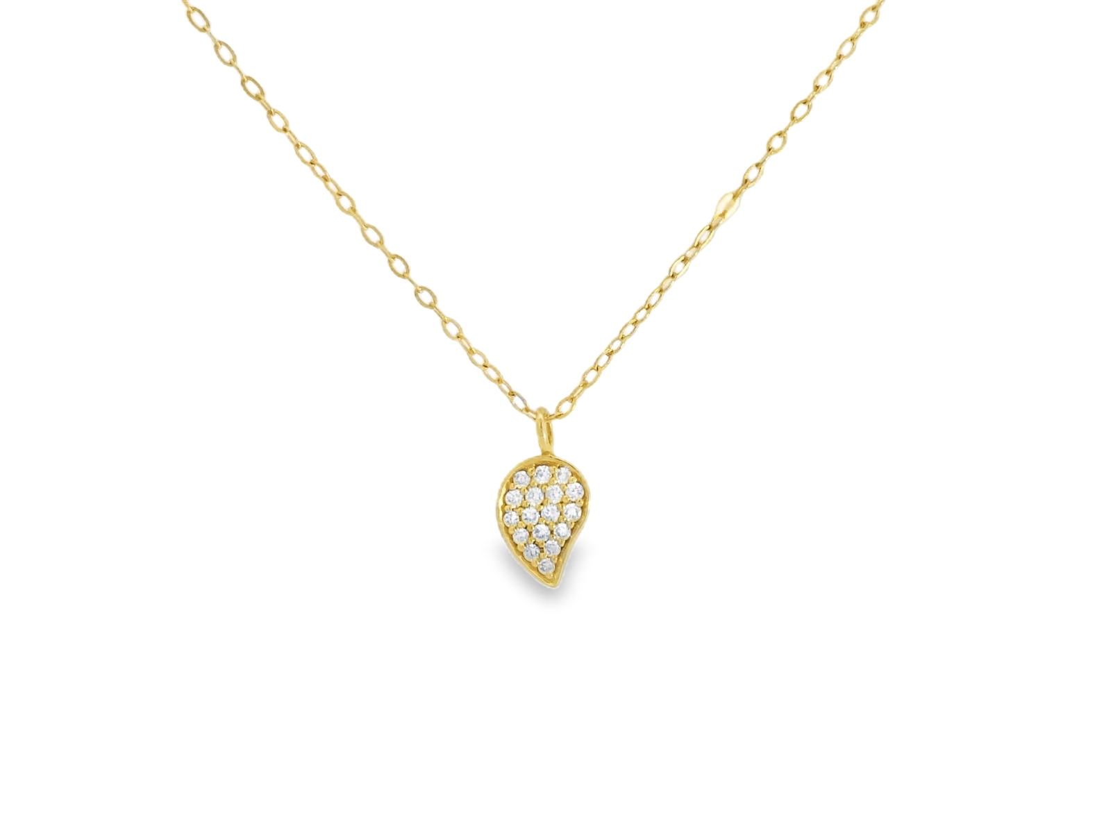 18kt Diamond Leaf Pendant Necklace