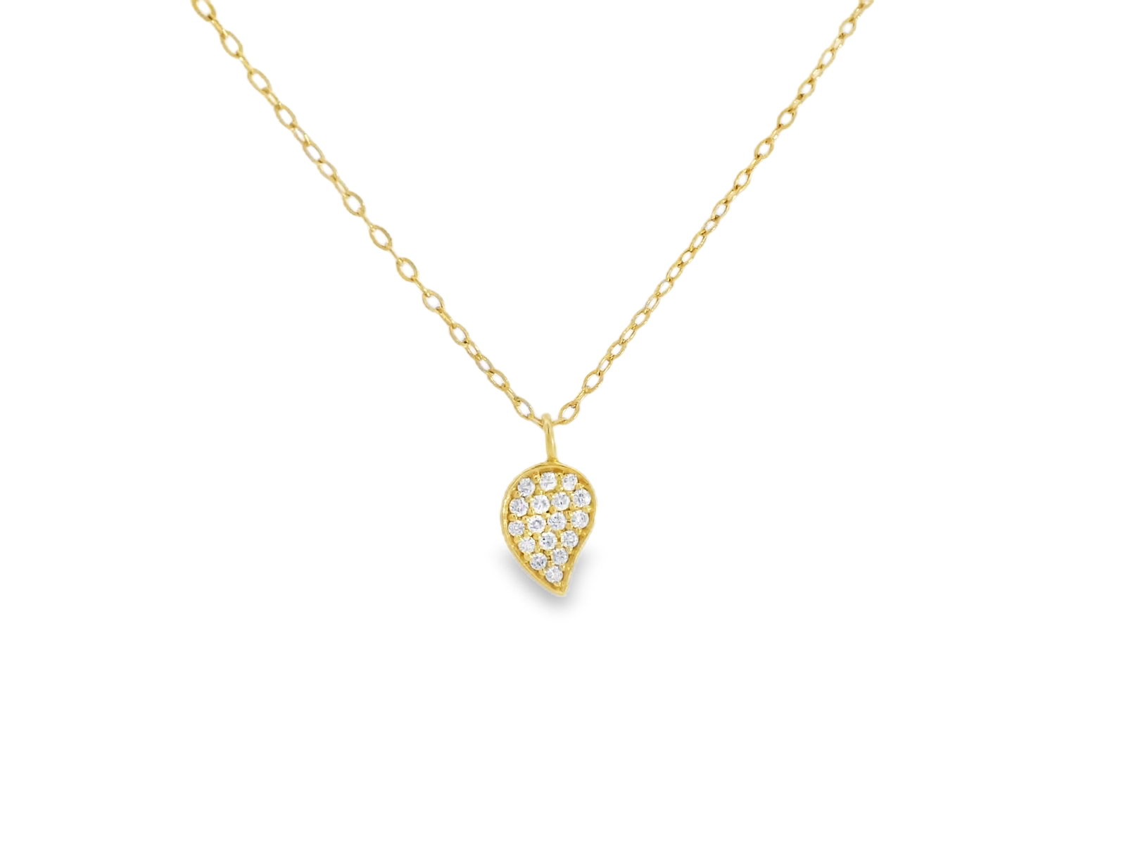 18kt Diamond Leaf Pendant Necklace