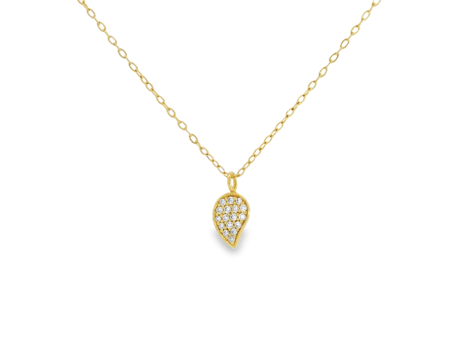 18kt Diamond Leaf Pendant Necklace