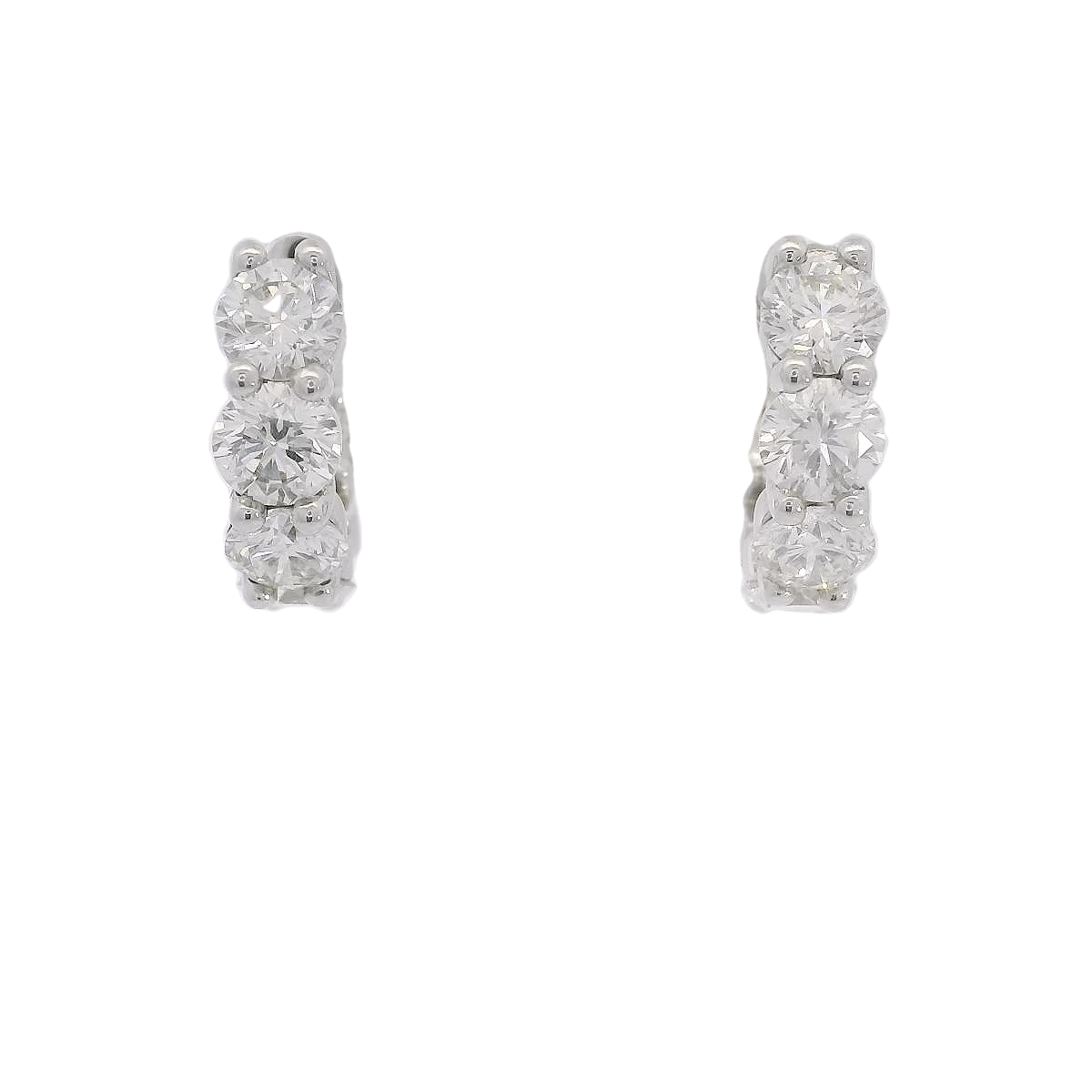 2.35ct Diamond Hoop Earrings