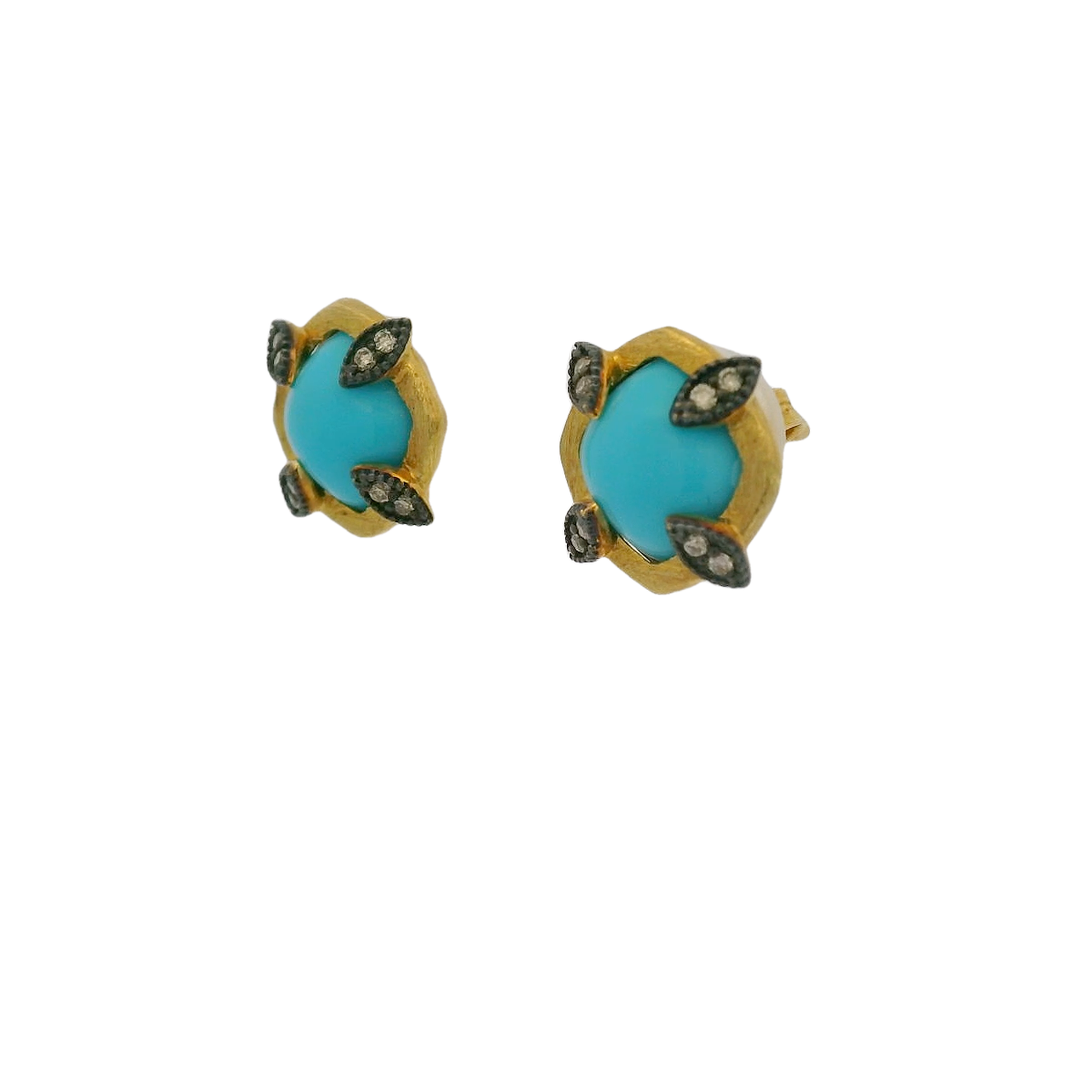 18kt Turquoise and Diamond Stud Earrings