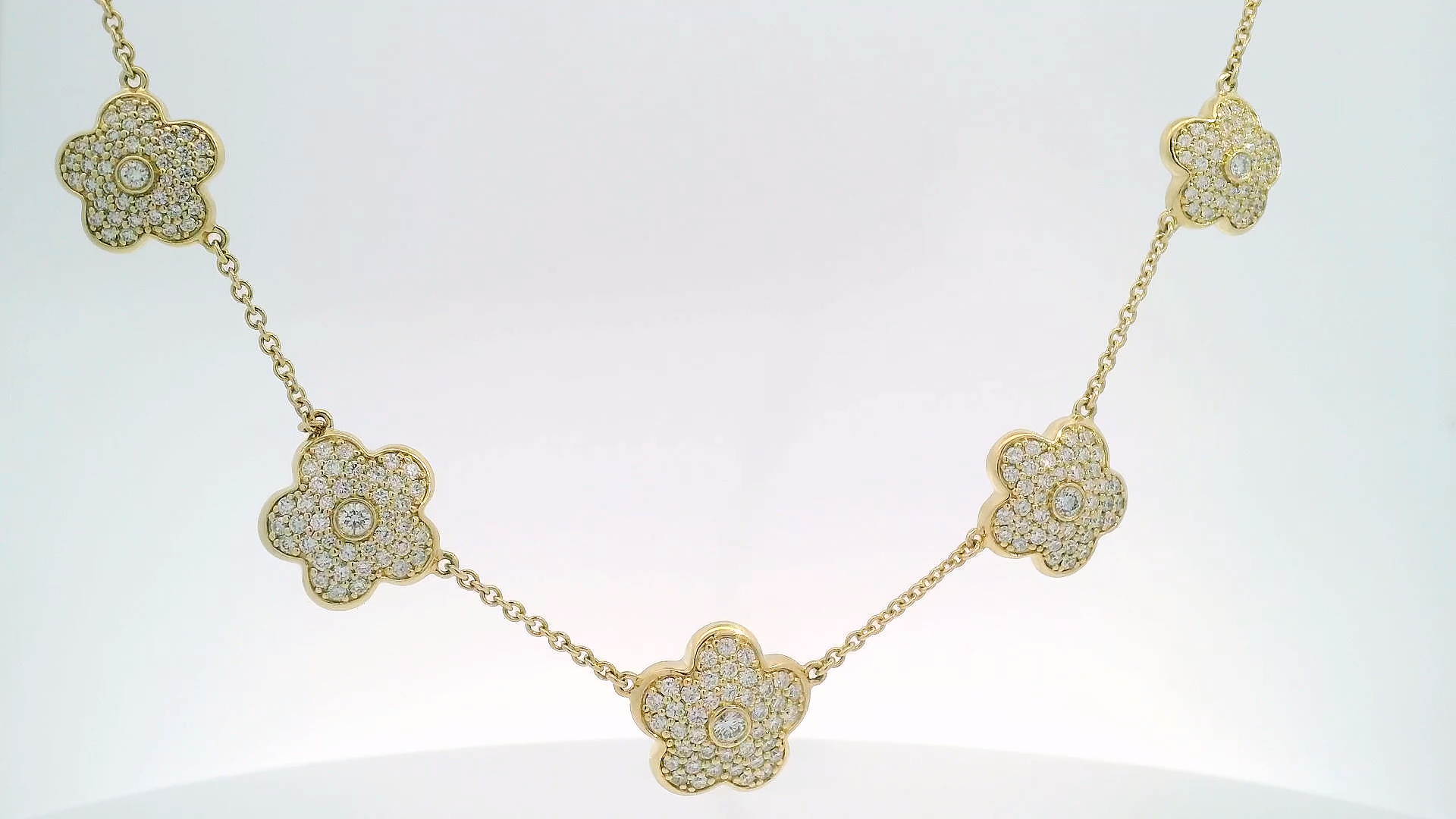 14kt Diamond Flower Necklace