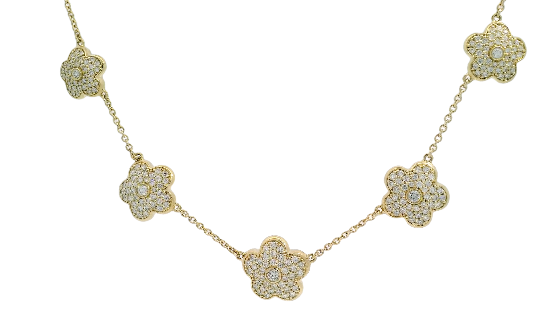 14kt Diamond Flower Necklace