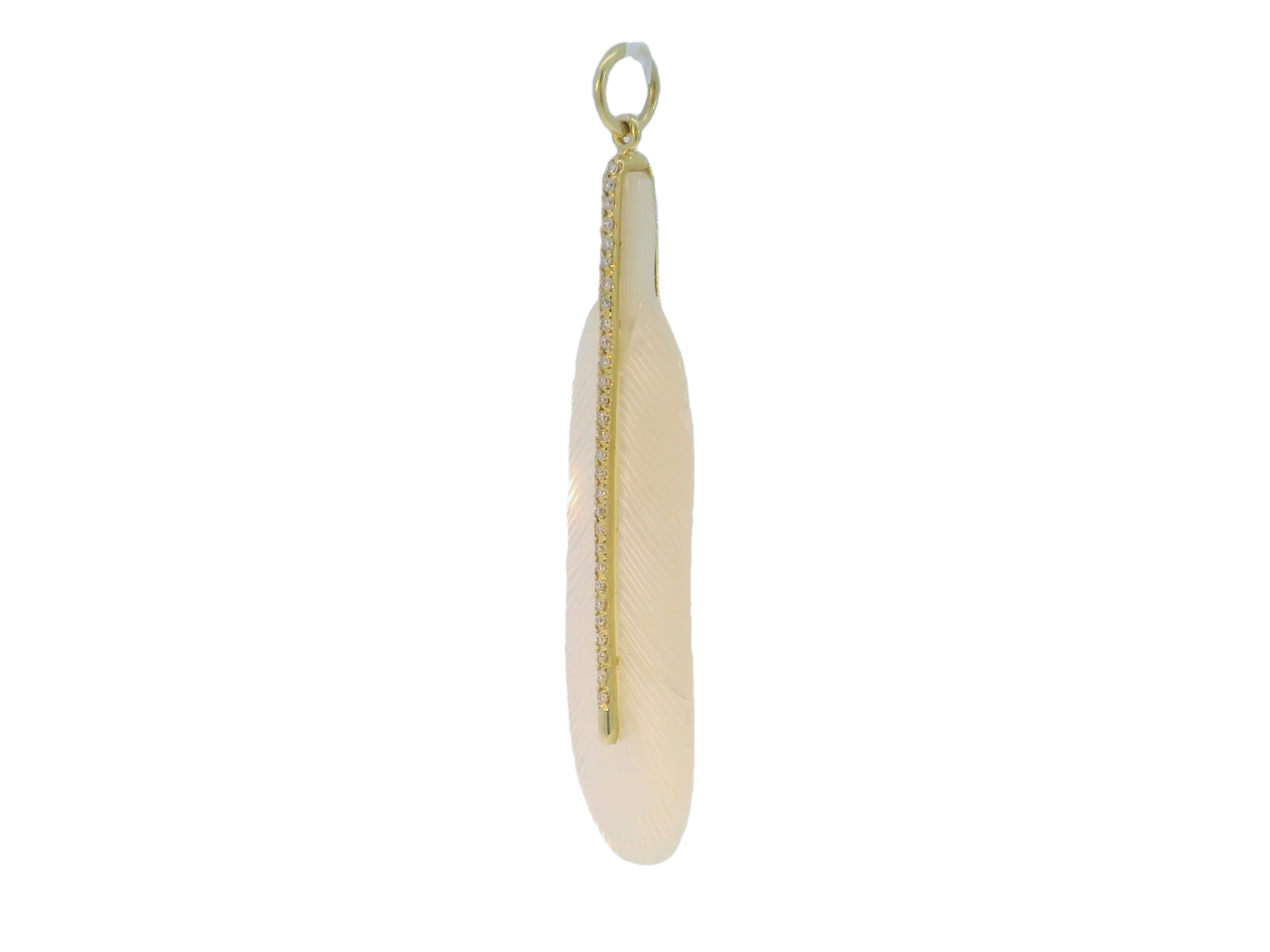 Mazza Mother of Pearl Feather Charm