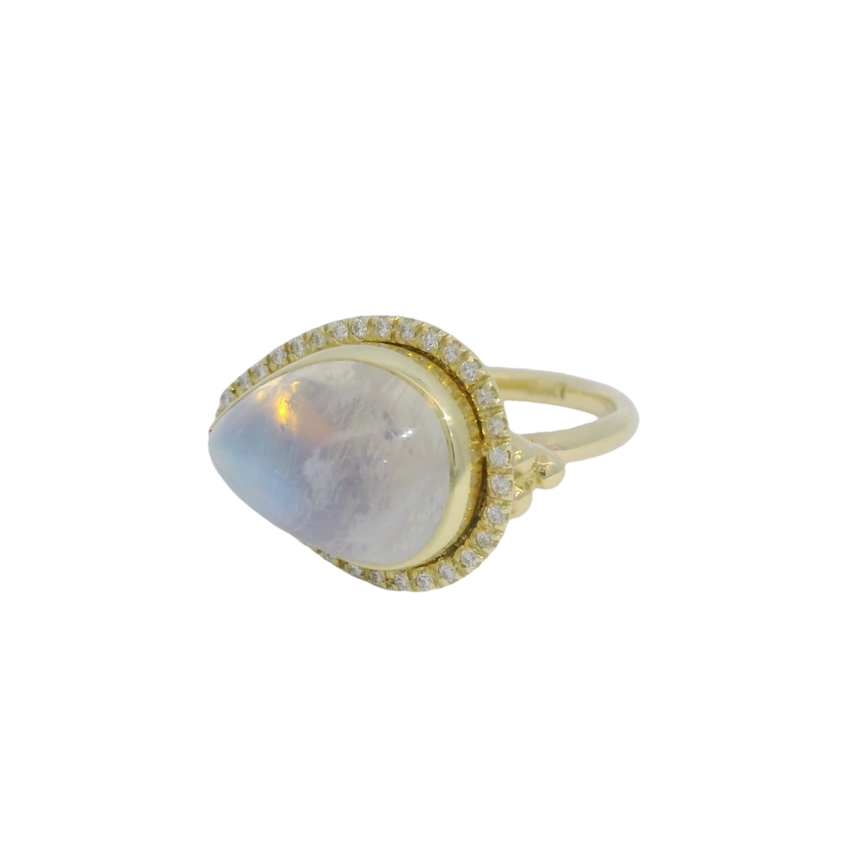 18kt Moonstone and Diamond Ring