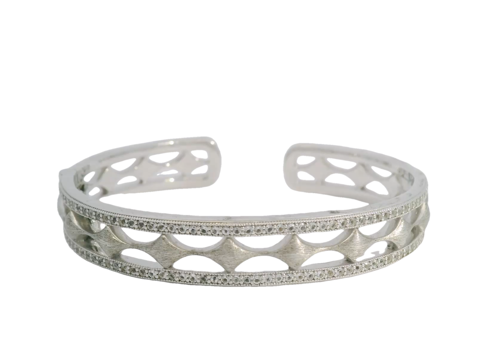 Sterling White Sapphire Bangle