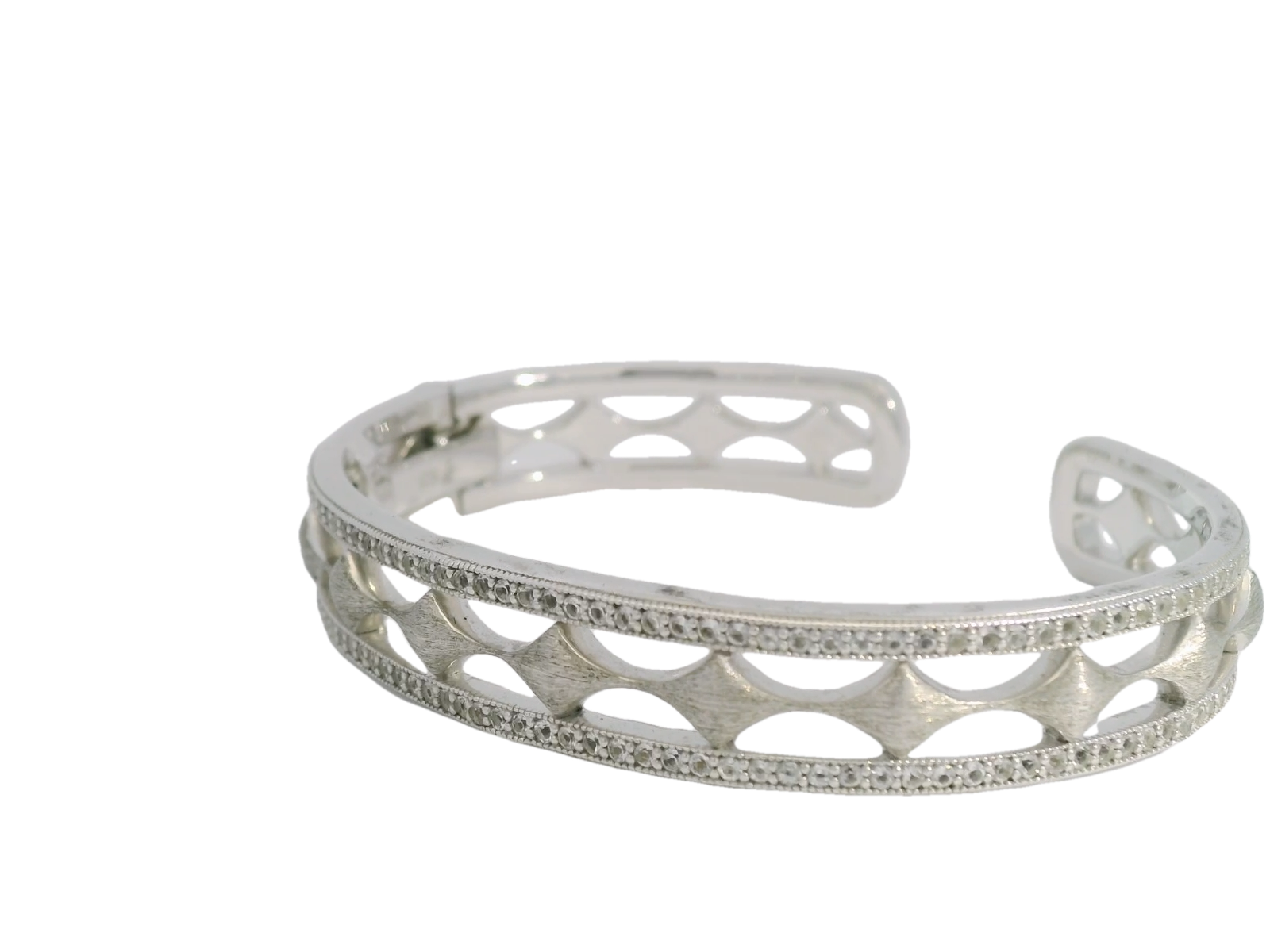 Sterling White Sapphire Bangle