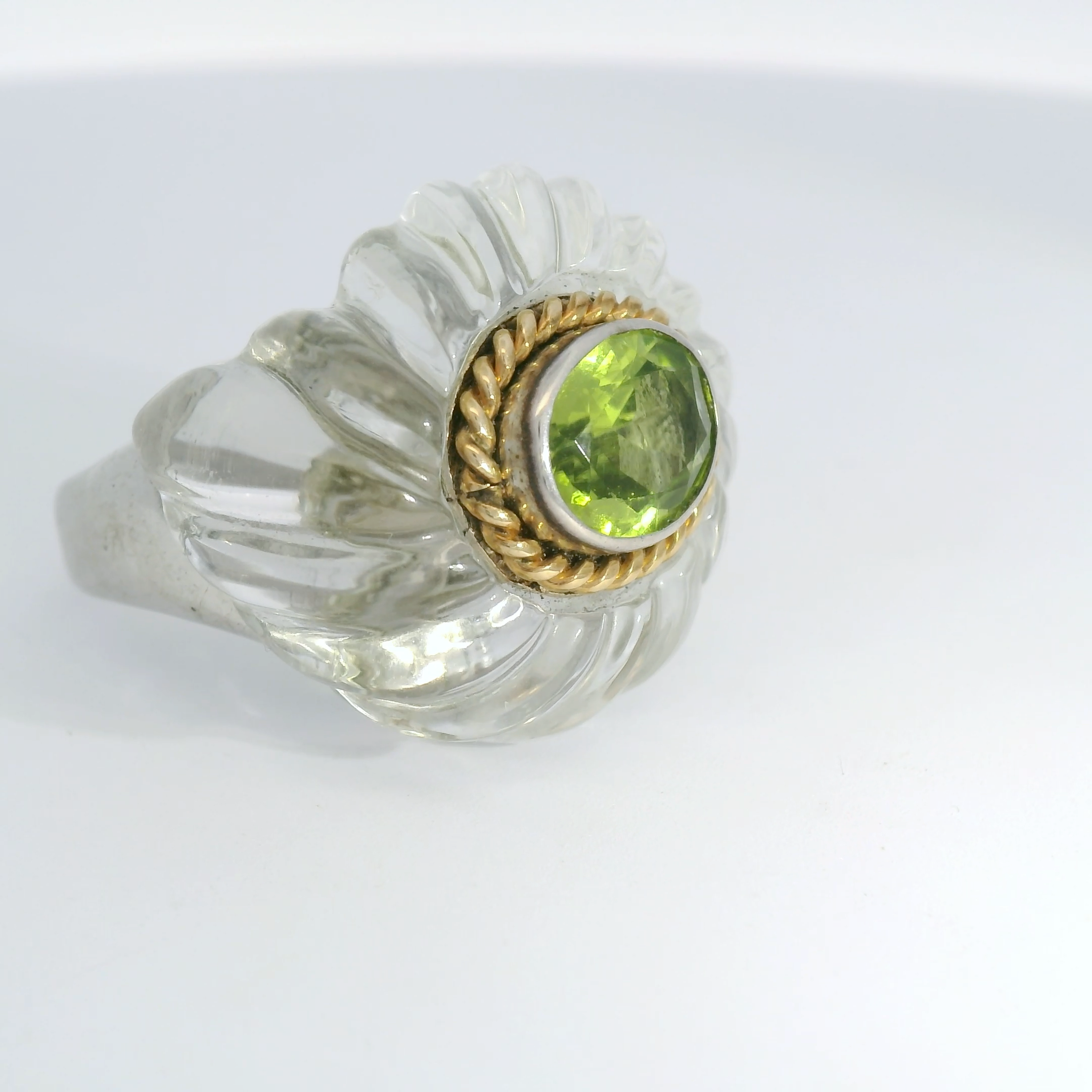 Sterling Silver and Peridot Ring