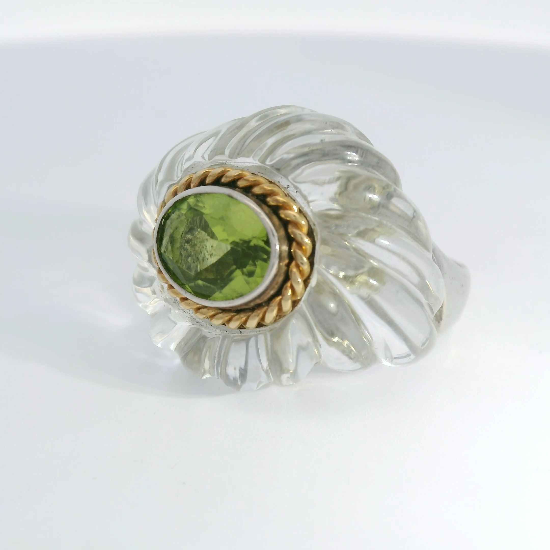 Sterling Silver and Peridot Ring