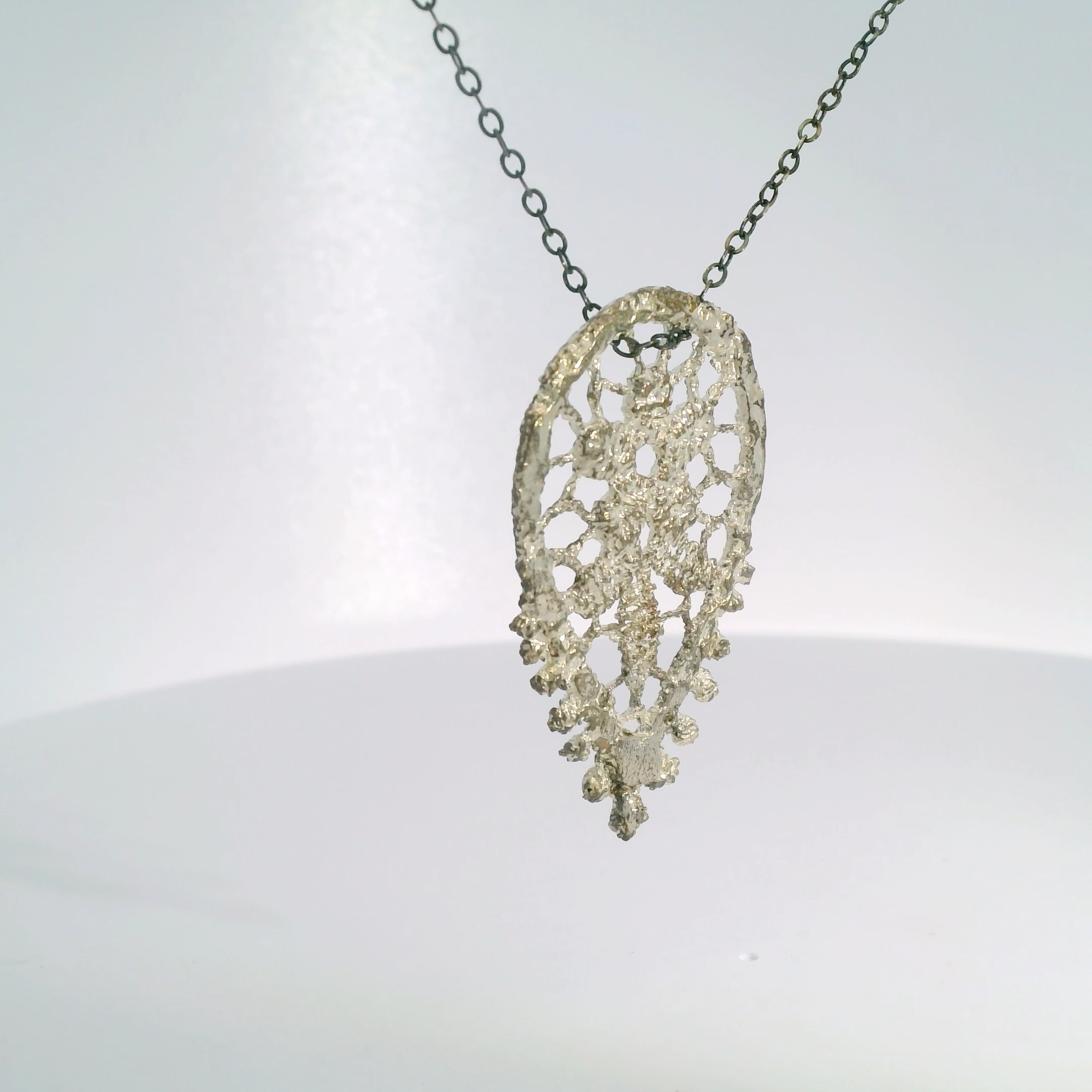 Sterling Silver Lace Necklace