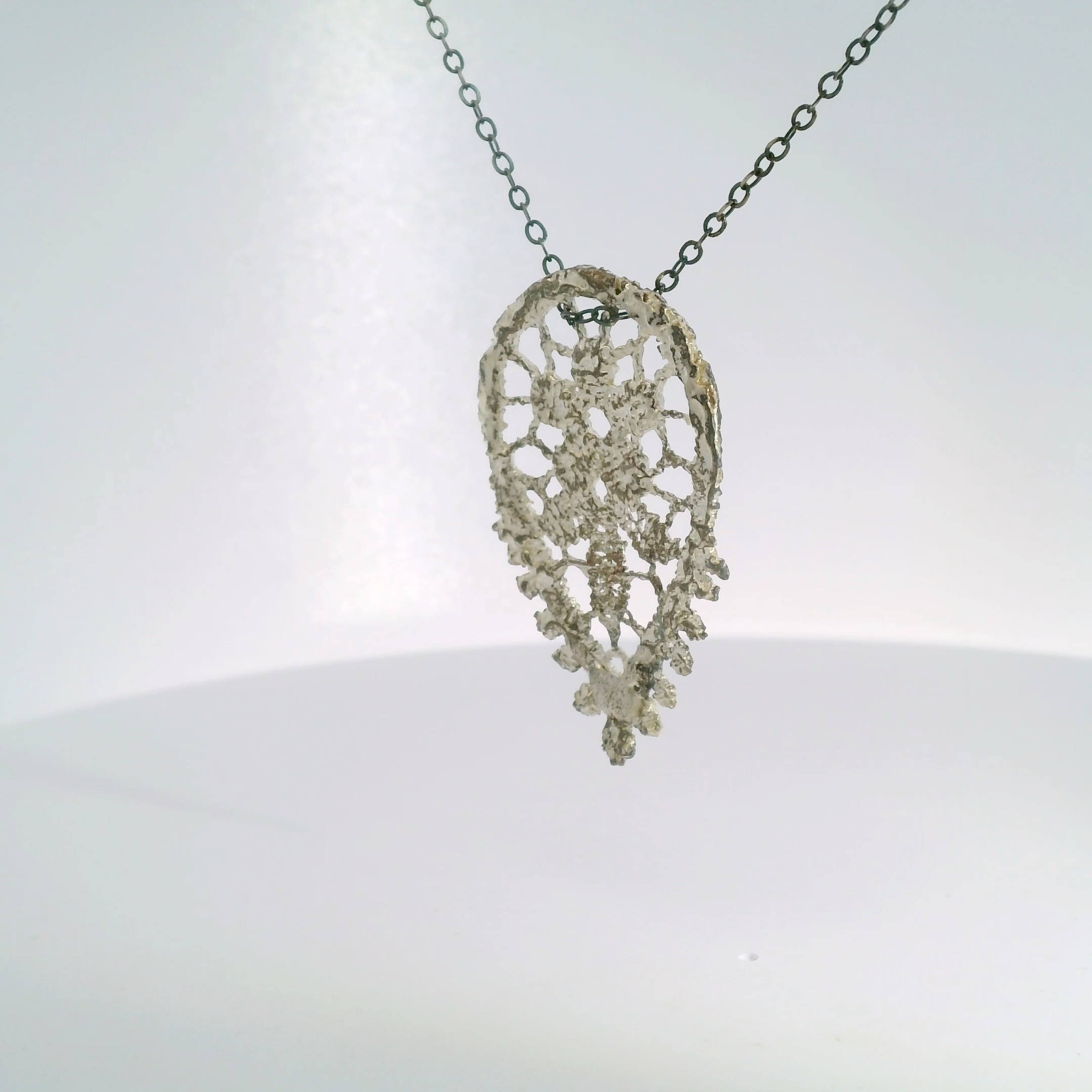 Sterling Silver Lace Necklace