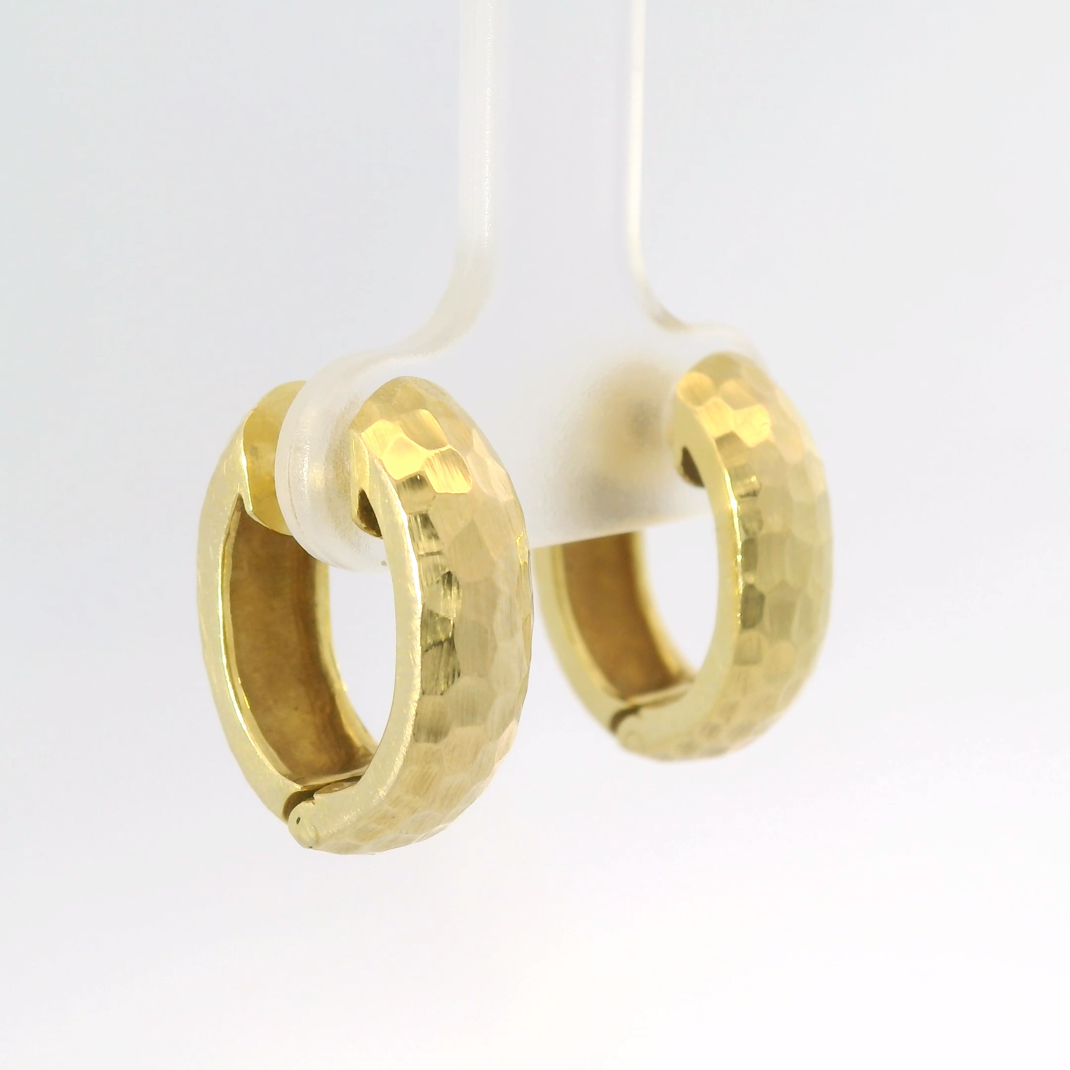 Hammered Gold Hoops