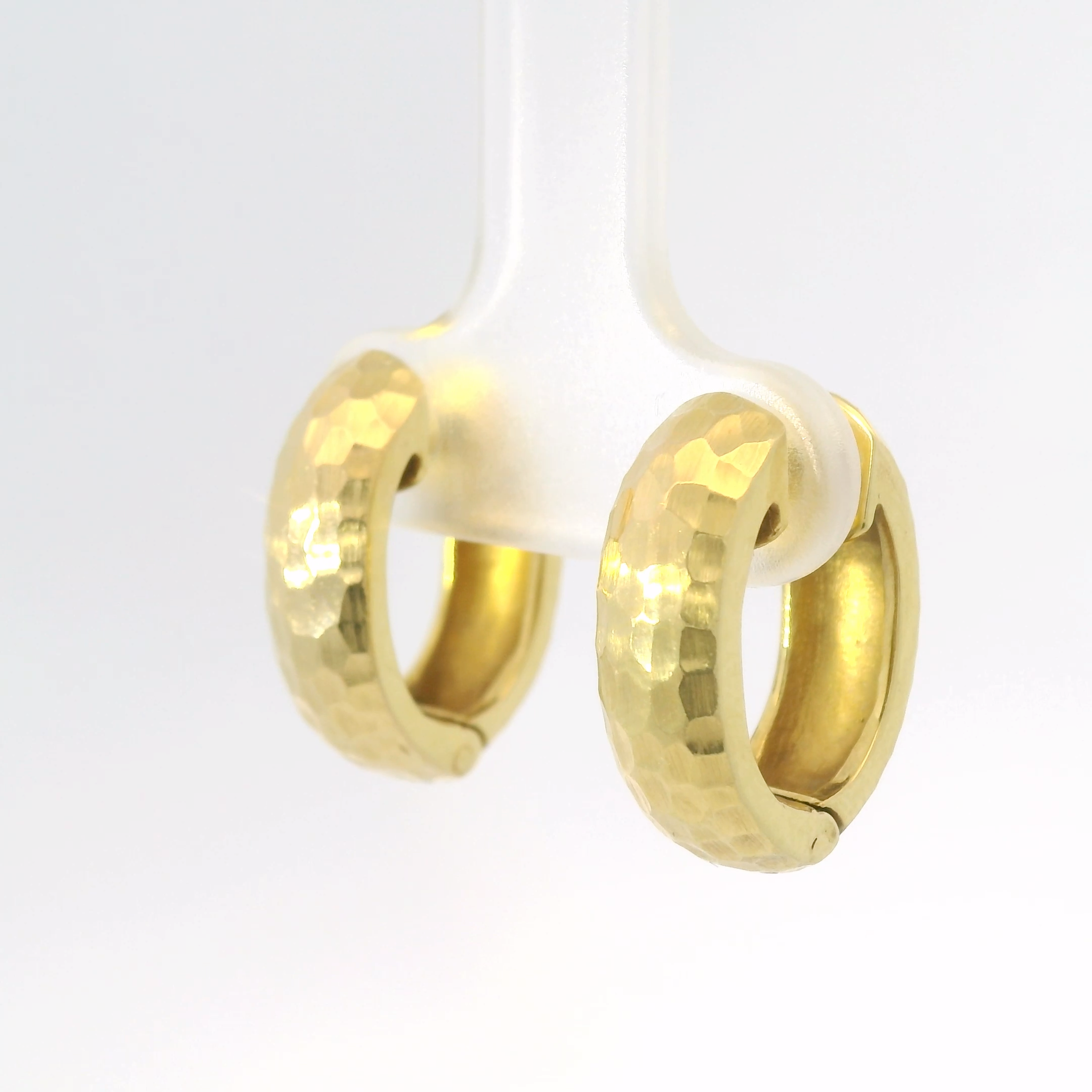 Hammered Gold Hoops