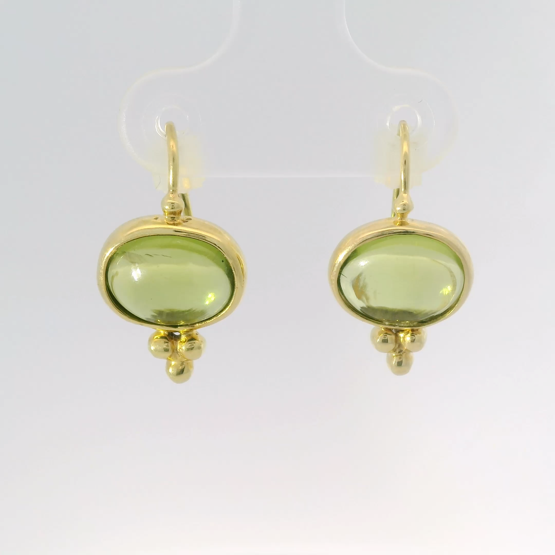 Mazza 14kt Peridot Drop Earrings