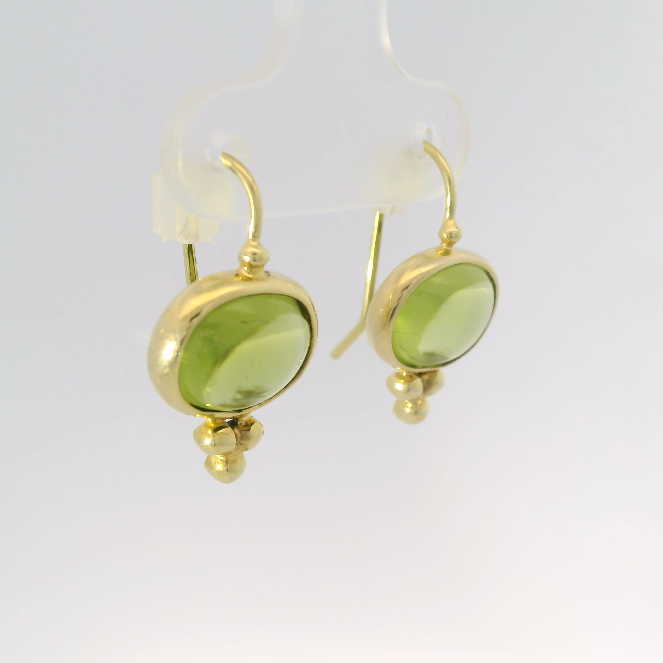 Mazza 14kt Peridot Drop Earrings