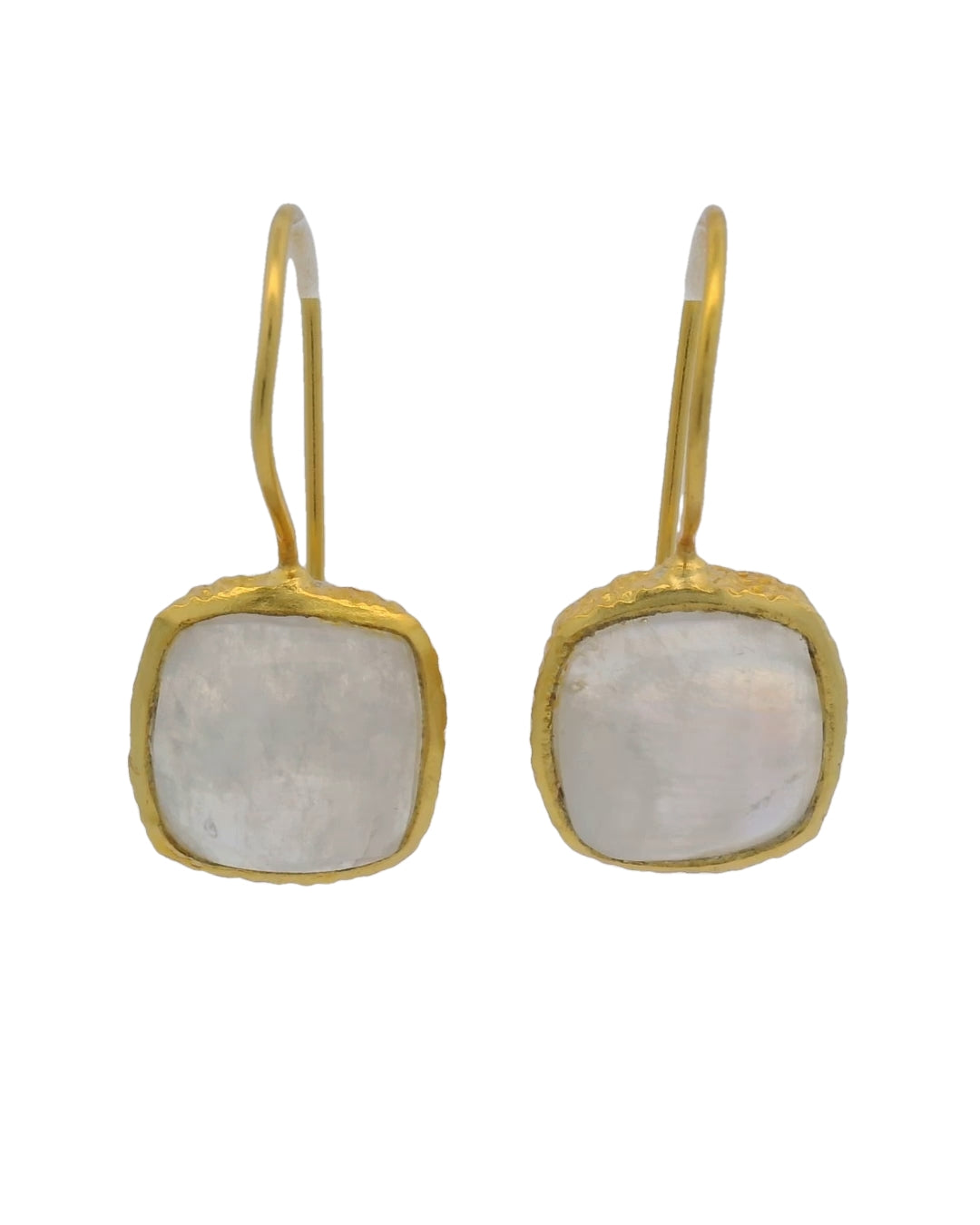 Myra Square Moonstone Earrings