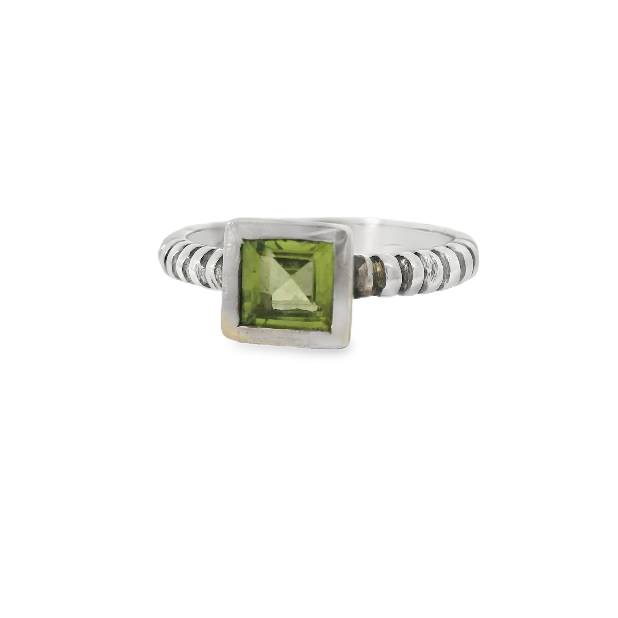 Mazza Sterling and Peridot Ring