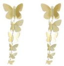 Tanya Farah 18K Butterfly 6 Tier Gold Earrings. Push Backs
