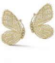 Tanya Farah 18K White Diamond Half Wing Earrings (Approx. 4.50 CTW)