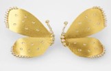 Tanya Farah 18K XL Half Wing Butterfly Earrings with Scattered Diamonds (1.00 CTW)
