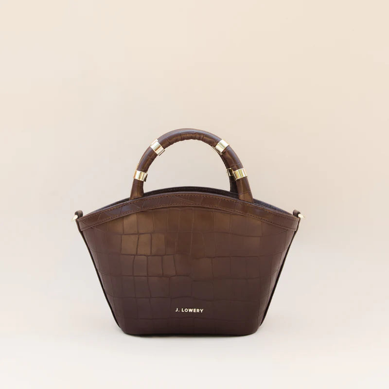 J. Lowery MINI TOTE Espresso Croc