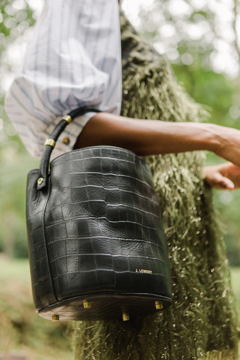 J. Lowery MAX Crocodile Bucket Bag