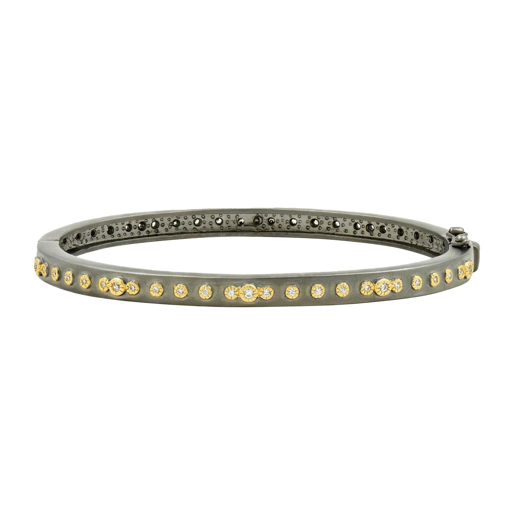 Freida Rothman Mini Stud Bezel Stone Eternity Bangle