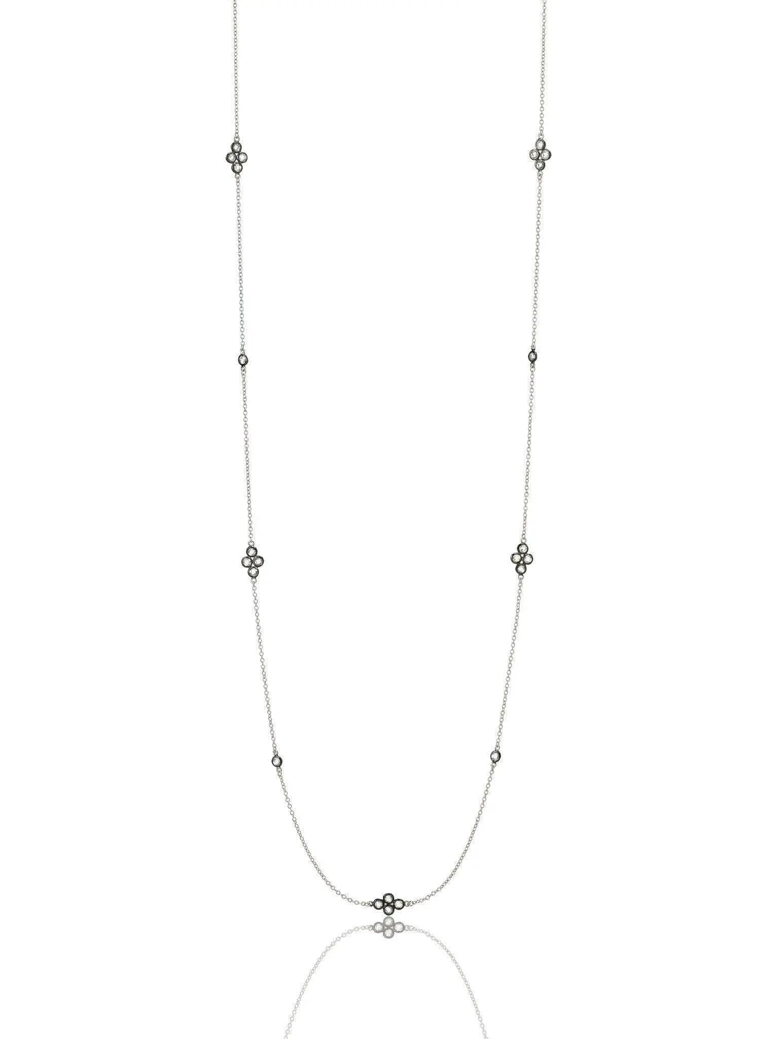 Freida Rothman Two Tone Four Point Station Wrap Necklace