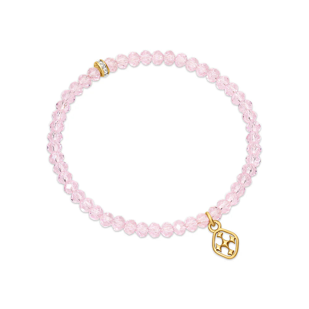 Gracewear Collection Pink Beaded Stretch Bracelet