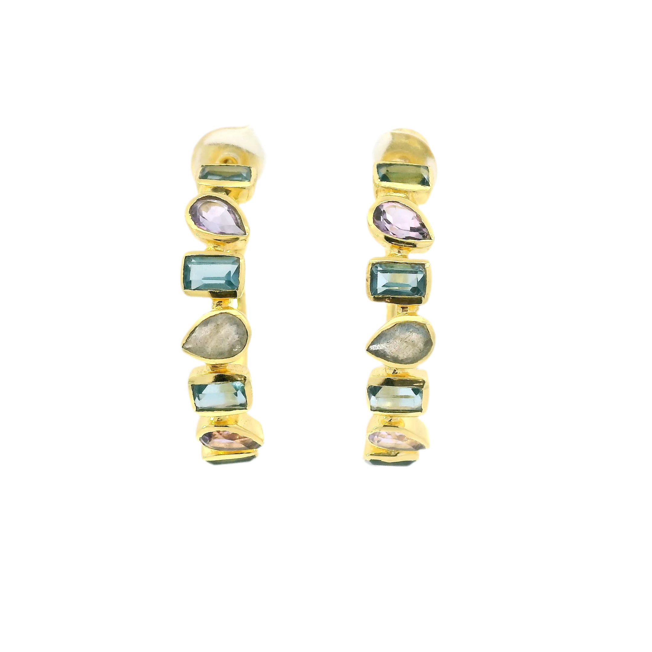 Peyton William Jewelry Multi Gemstone Hoop