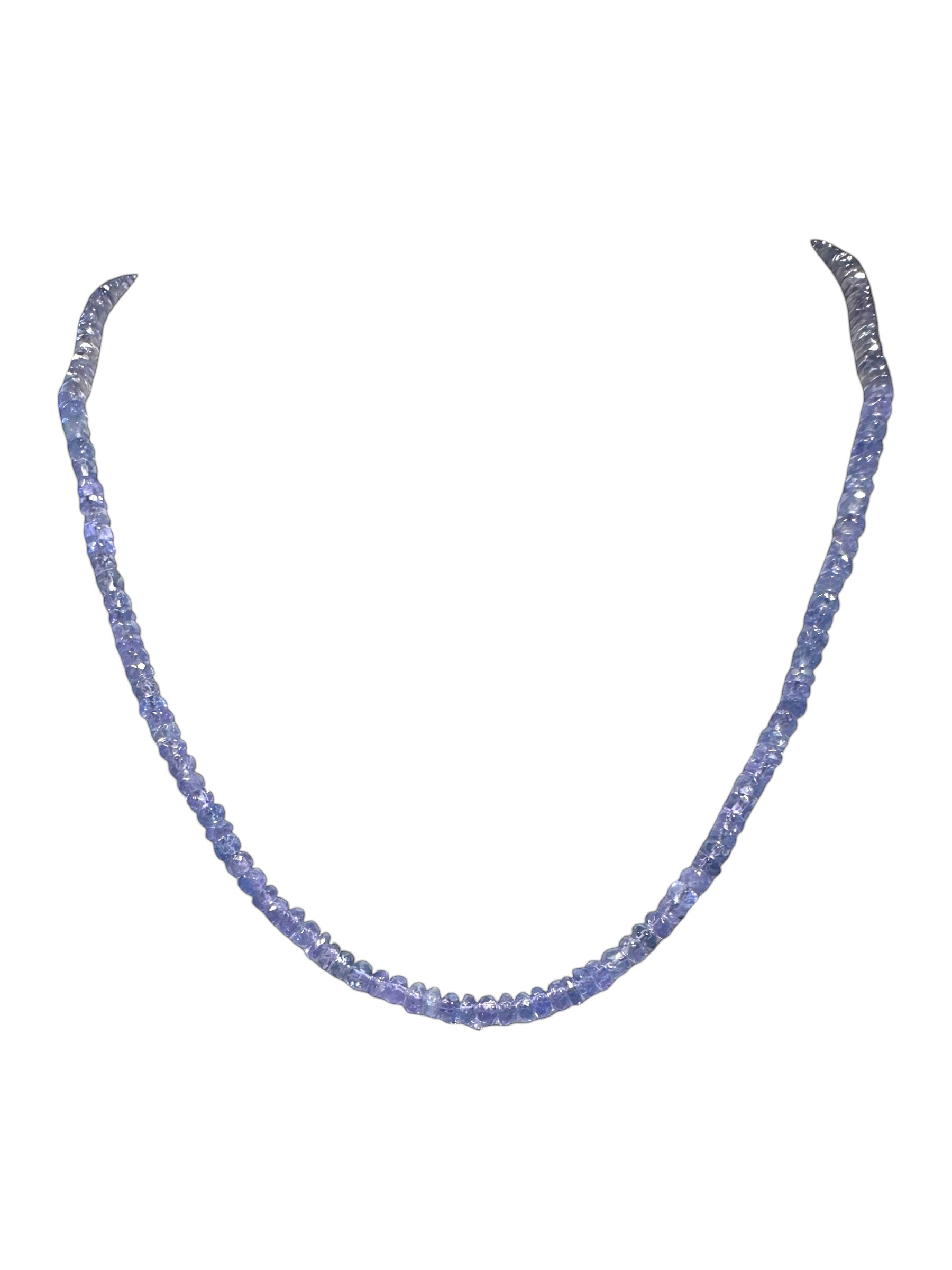 Tanzanite Venetian Glass Beaded Necklace