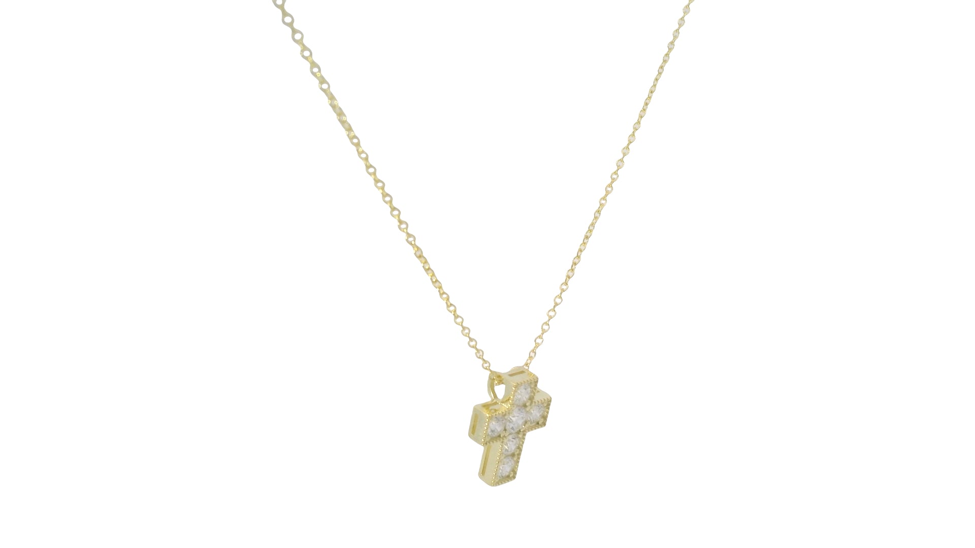 14kt Yellow Gold Cross Necklace