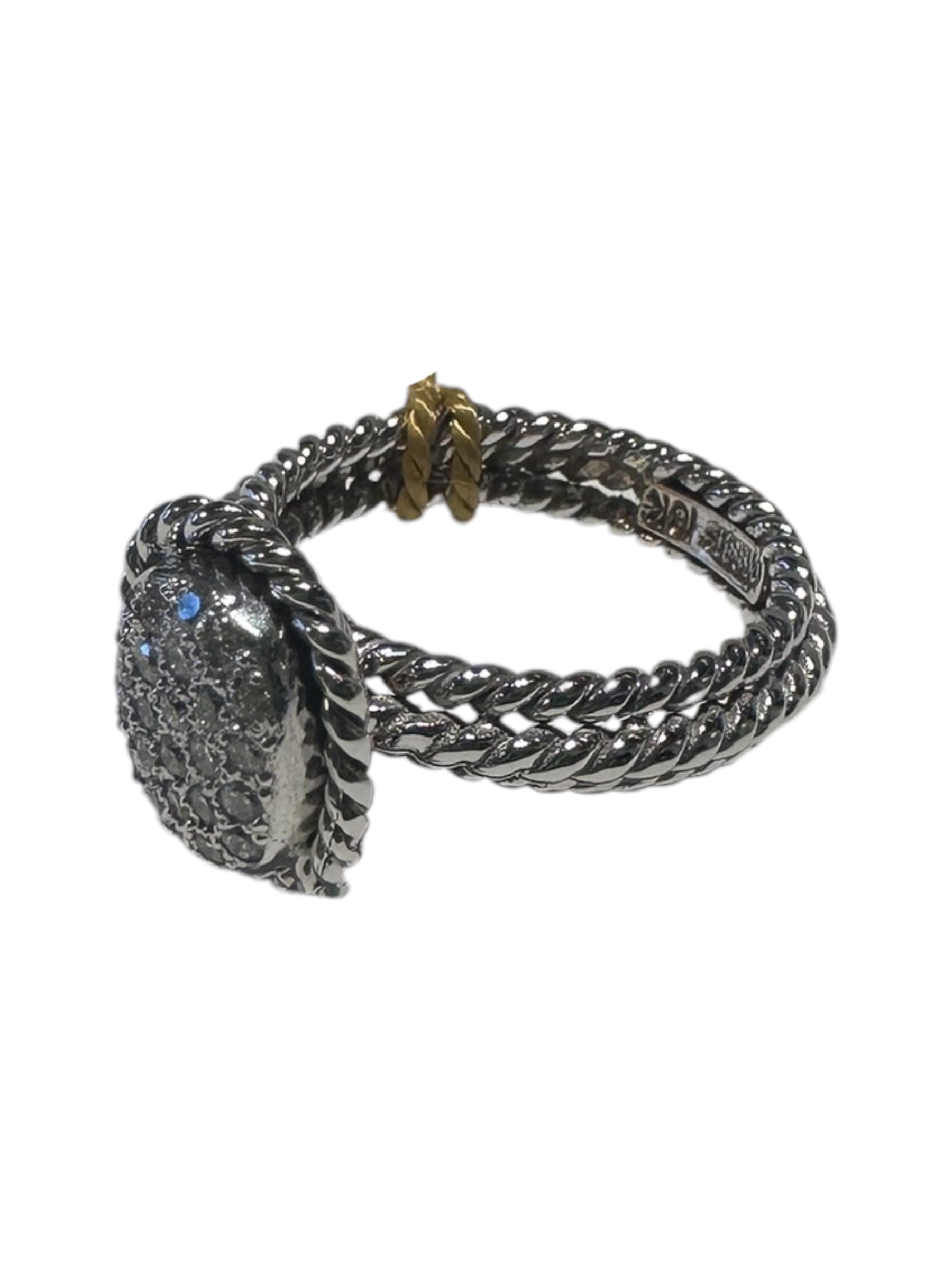 White Gold Diamond Pave Twisted Rope Ring