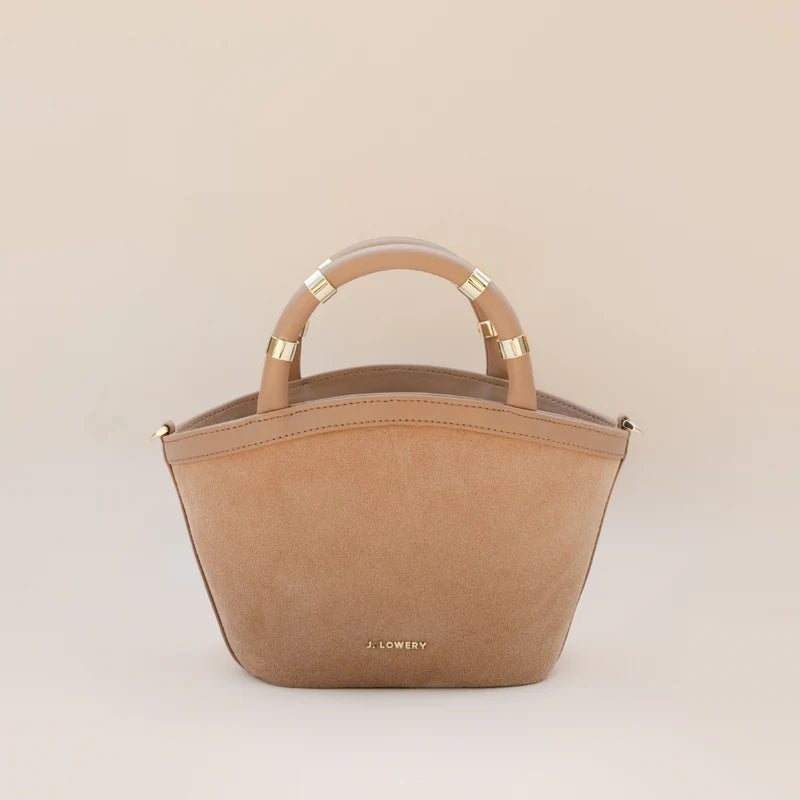 J. Lowery MINI TOTE Tan Suede