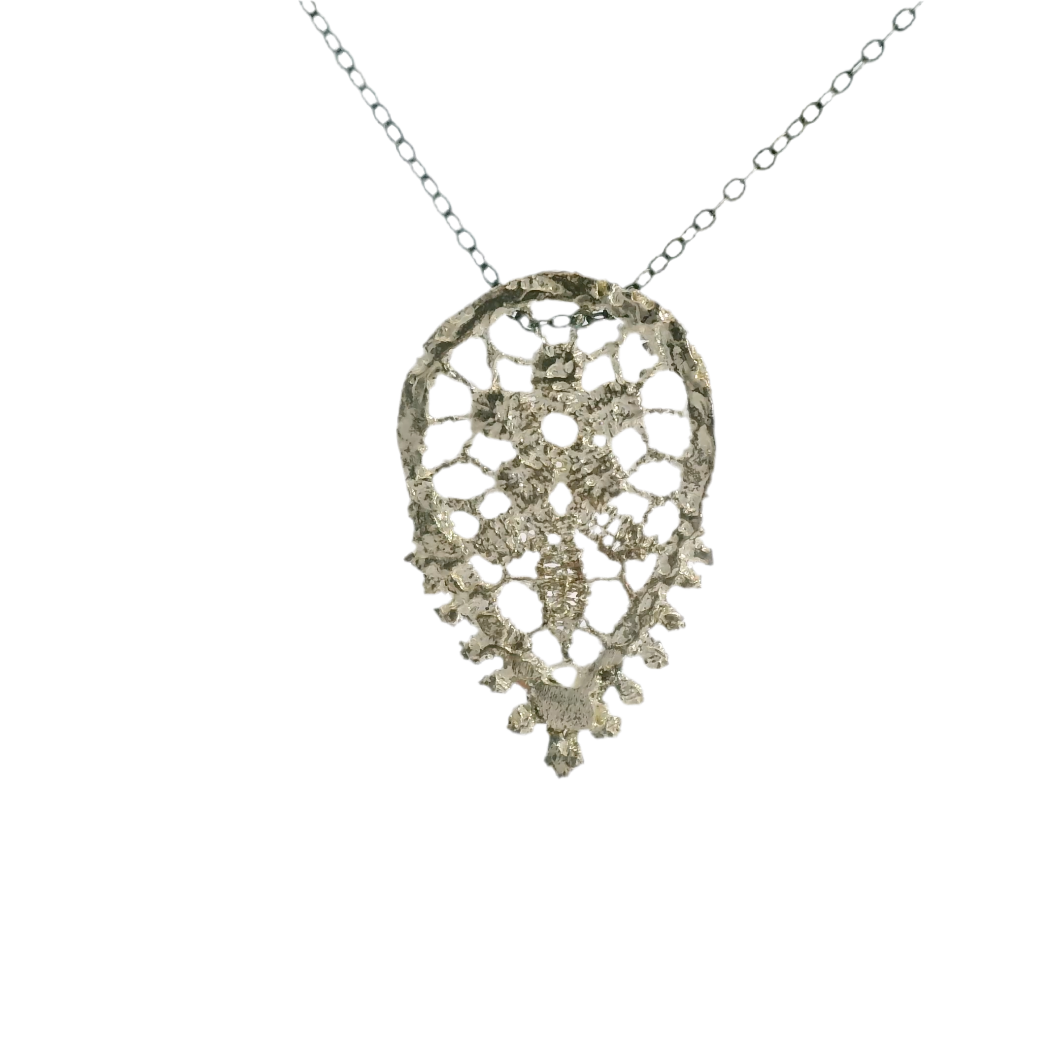 Sterling Silver Lace Necklace