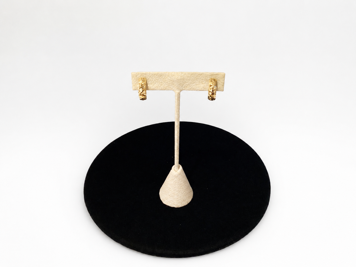 Mazza Hammered Gold Hoops