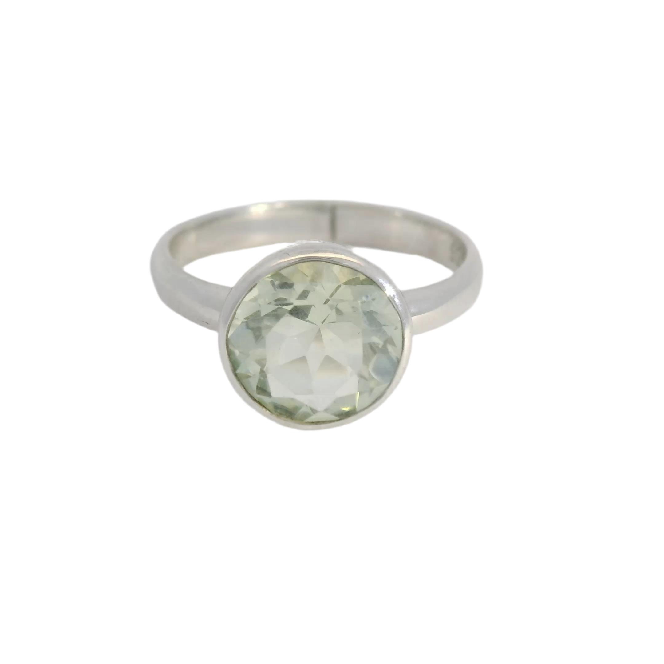 Sterling Green Amethyst Ring