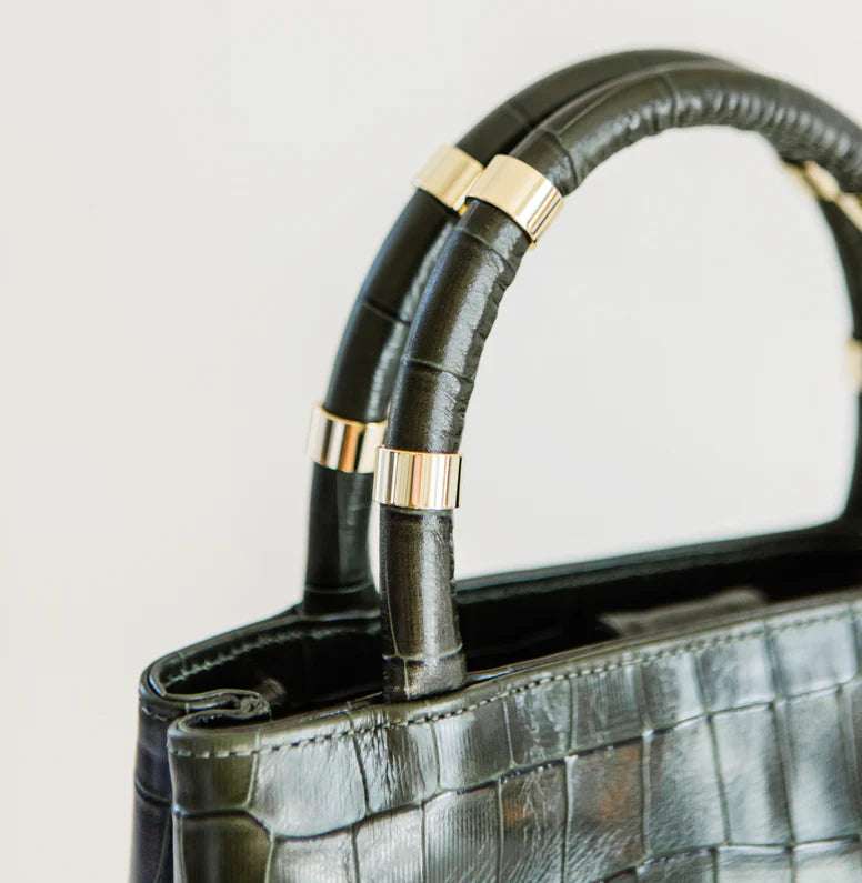 J. Lowery WILLIAM Green Crocodile Bag