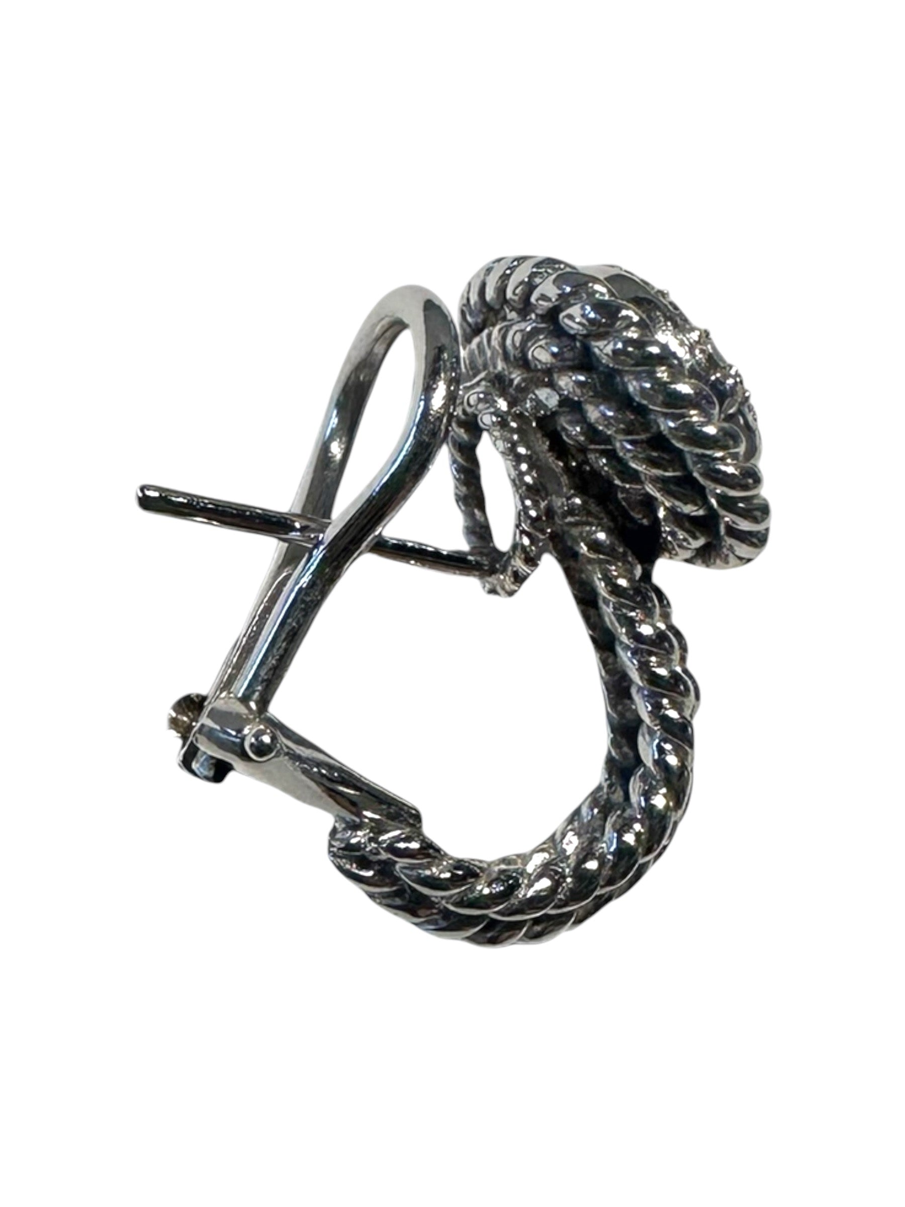 White Gold Diamond Pave Baby Hoop Earring