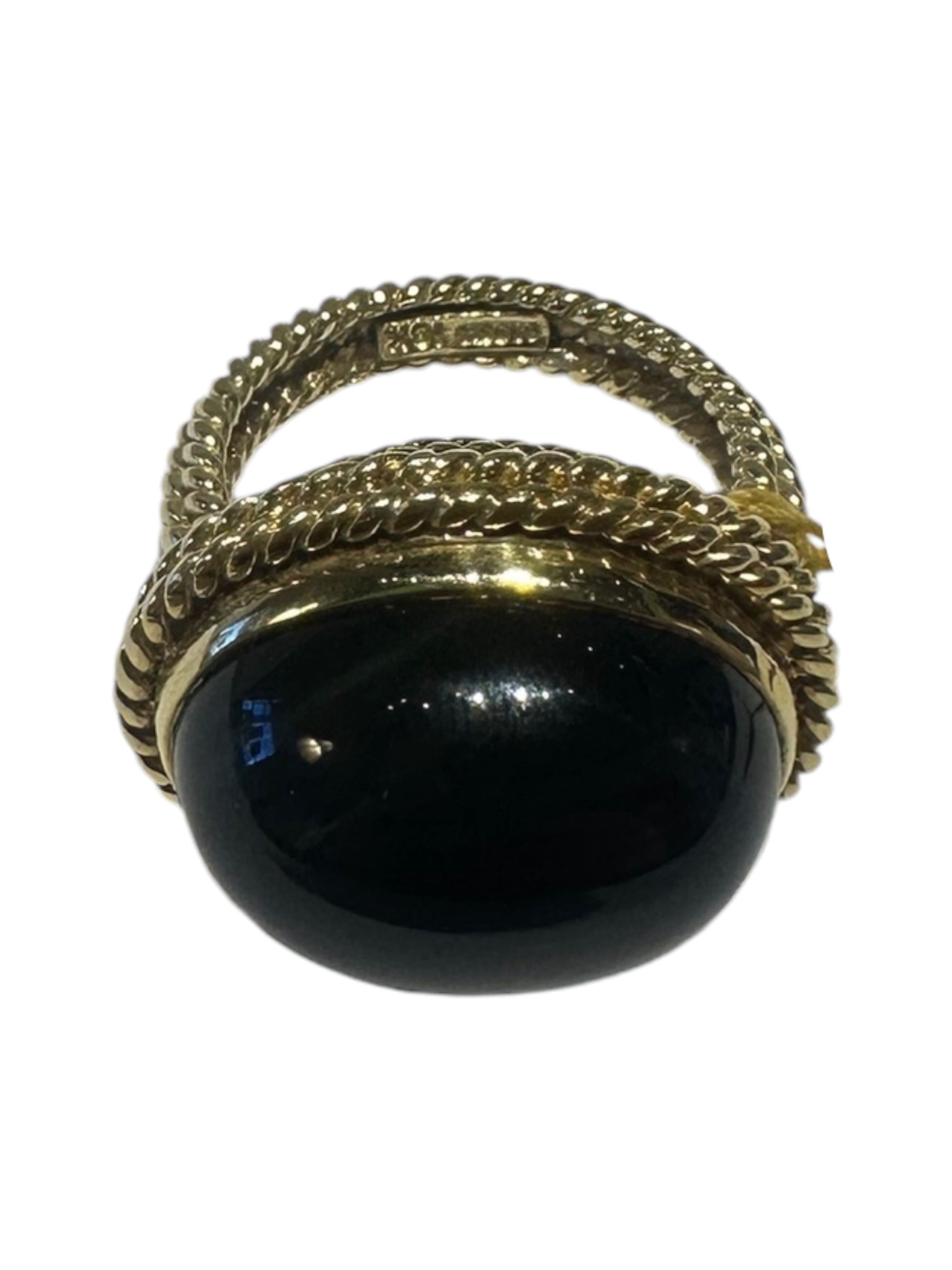 Yellow Gold Black Onyx Ring